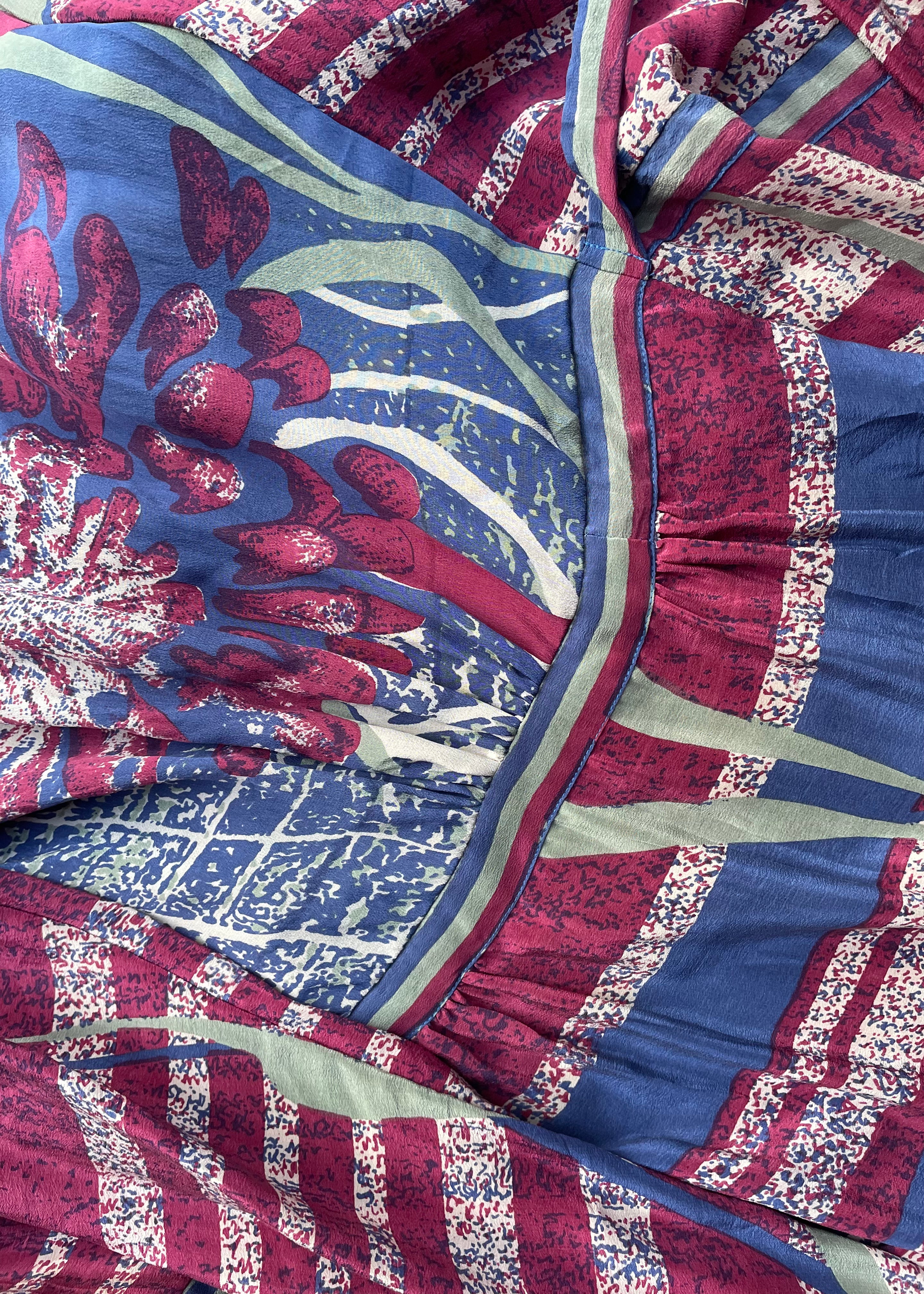 Caladium Silk Wrap Dress ~ Mauve S