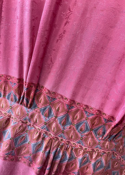 Caladium Wrap Silk Dress ~ Hawthorn M