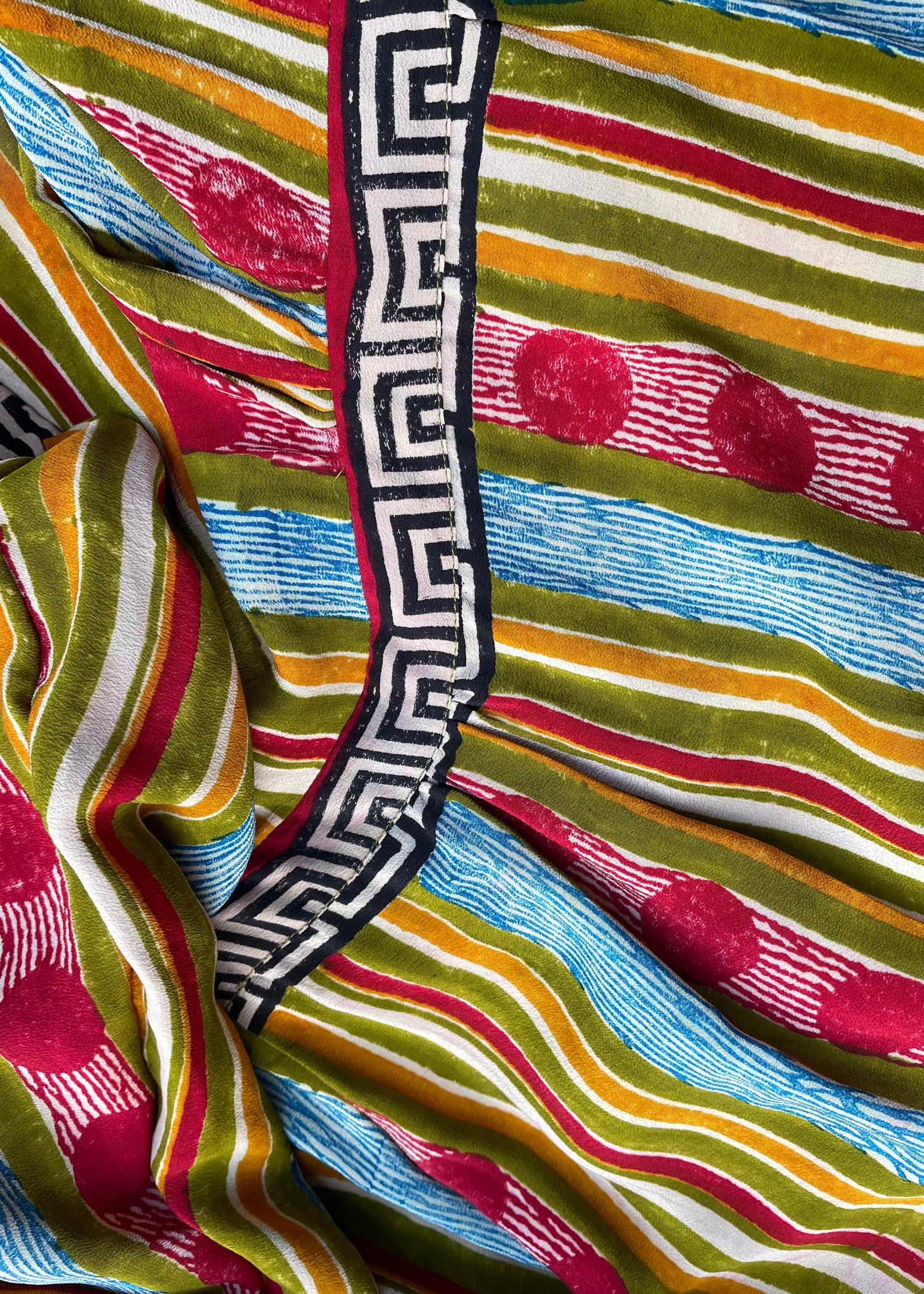 Caladium Wrap Silk Dress ~ Karanda M