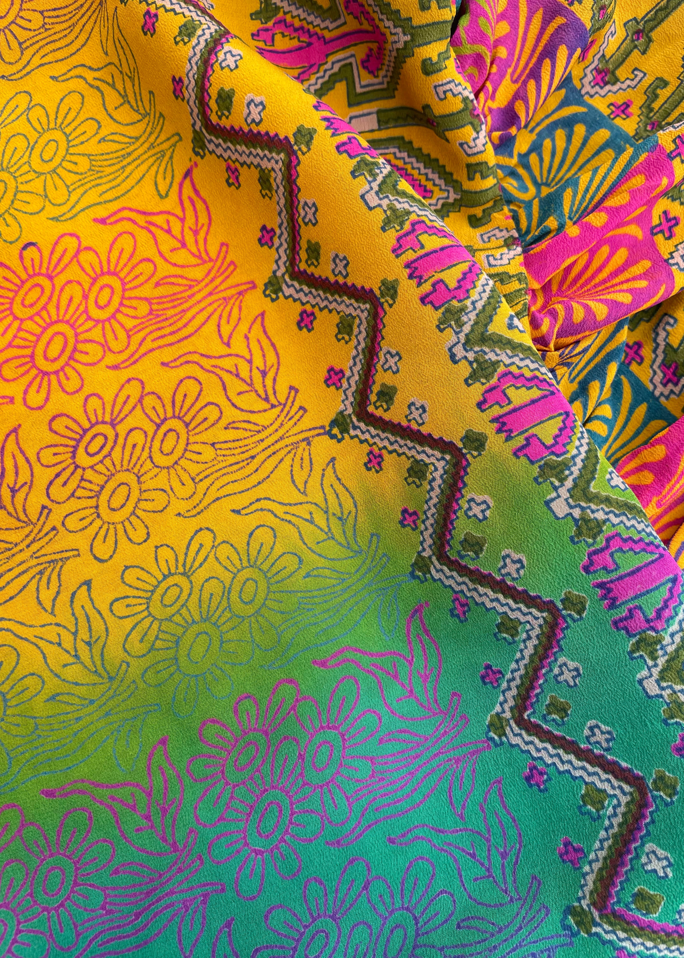 Rumex Silk Slip Dress ~ Flamenco XL