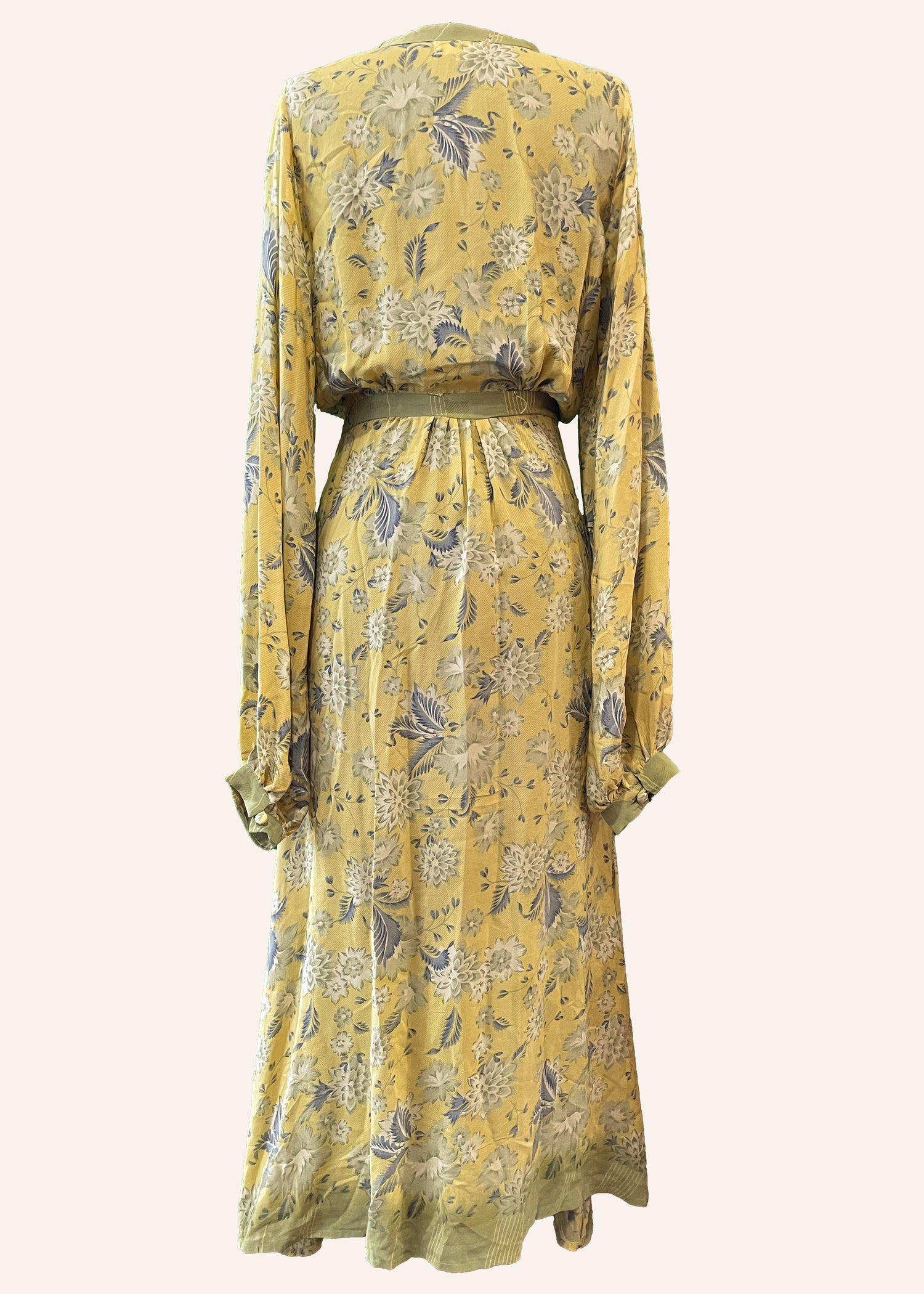 Caladium Silk Wrap Dress ~ Buttercup S