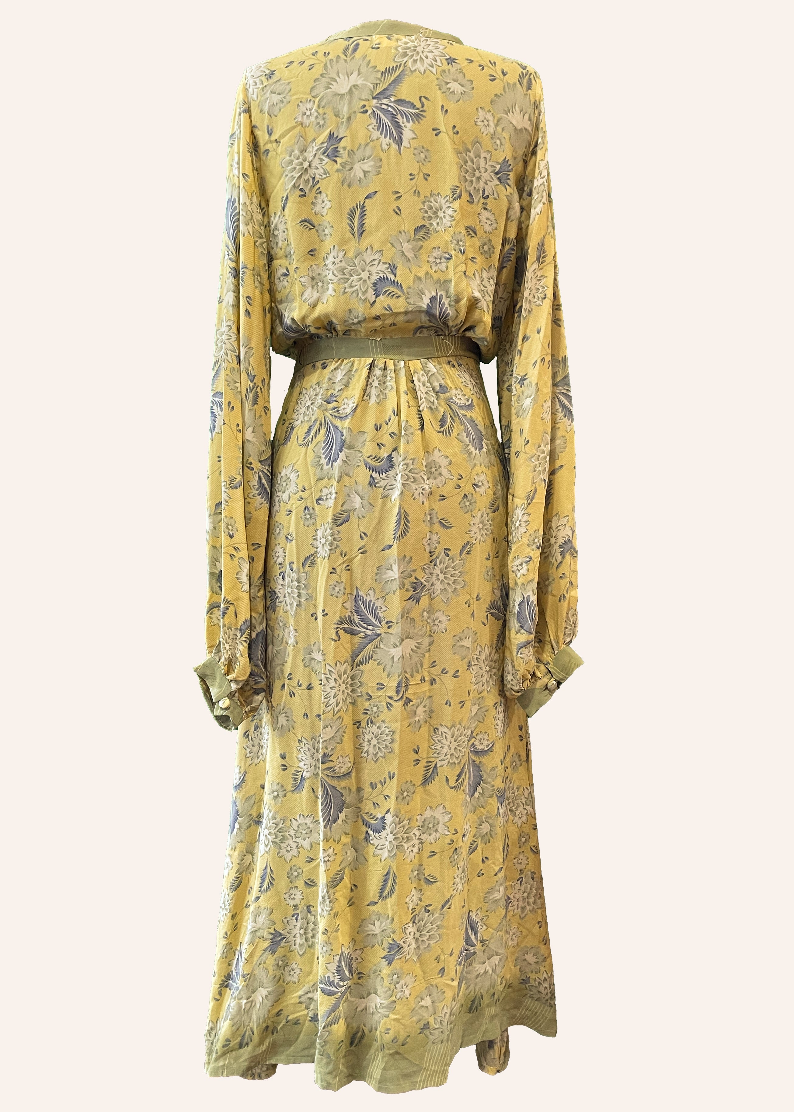 Caladium Silk Wrap Dress ~ Buttercup S