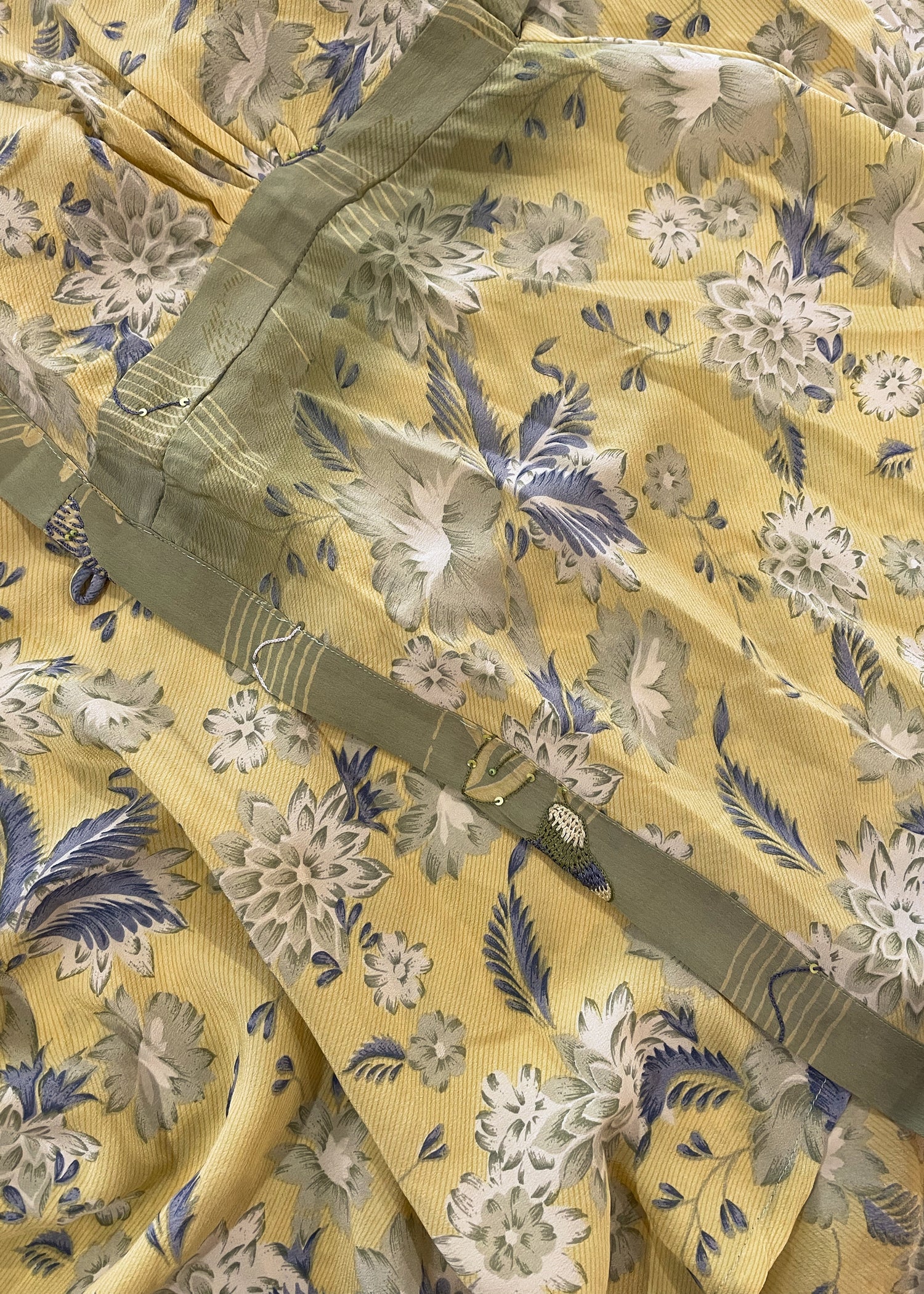 Caladium Silk Wrap Dress ~ Buttercup S