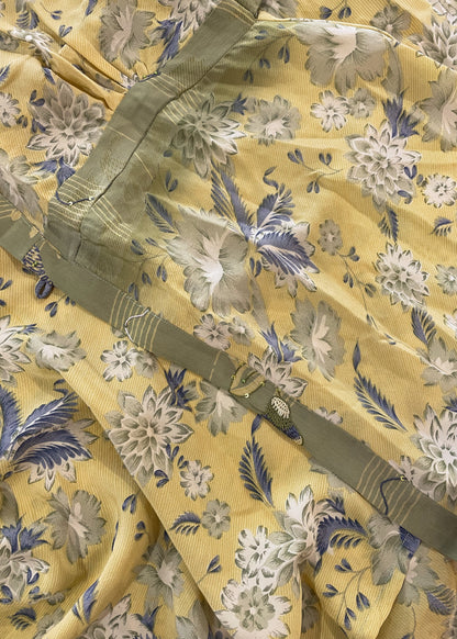 Caladium Silk Wrap Dress ~ Buttercup S