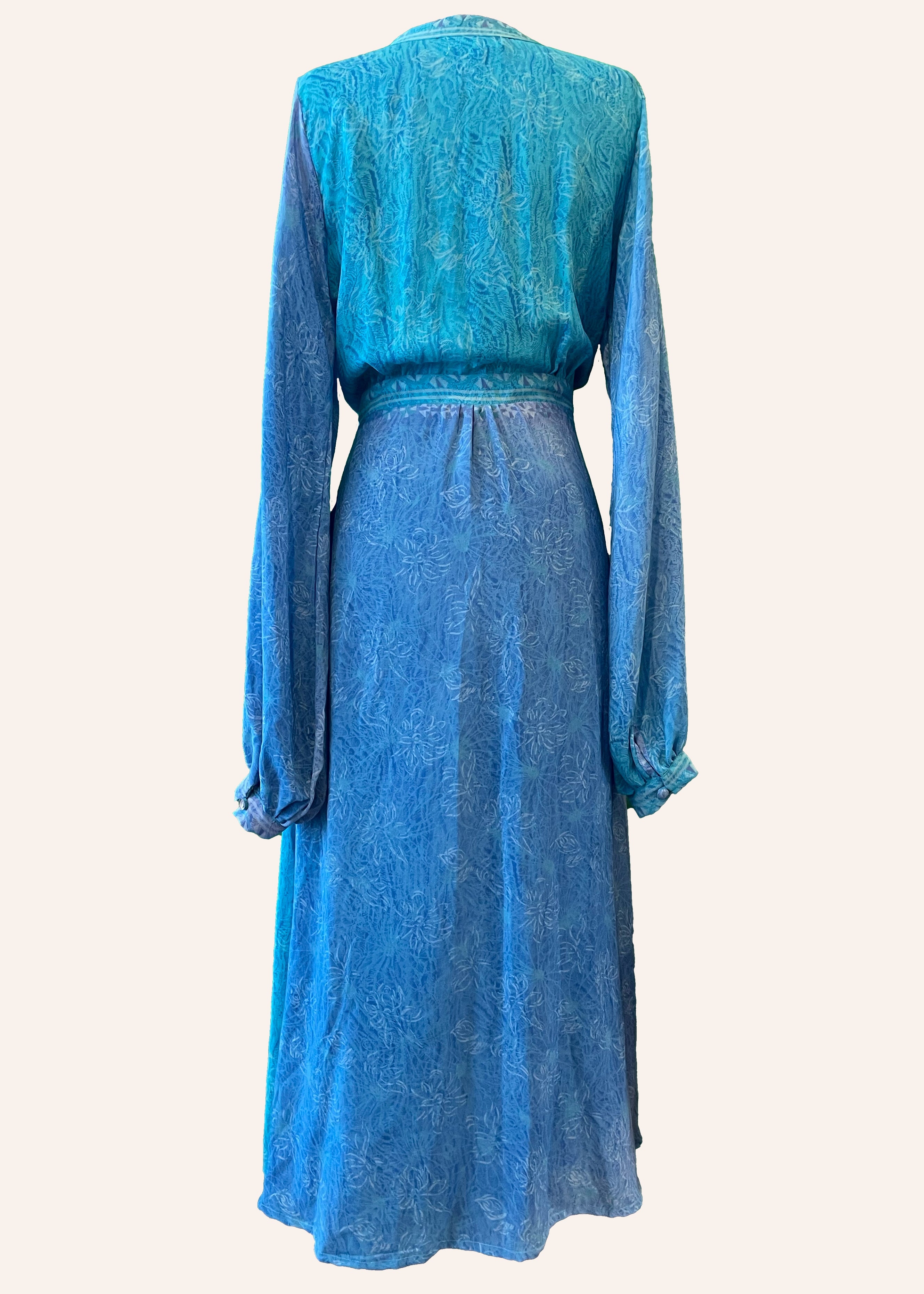 Caladium Wrap Silk Dress ~ Crystal M