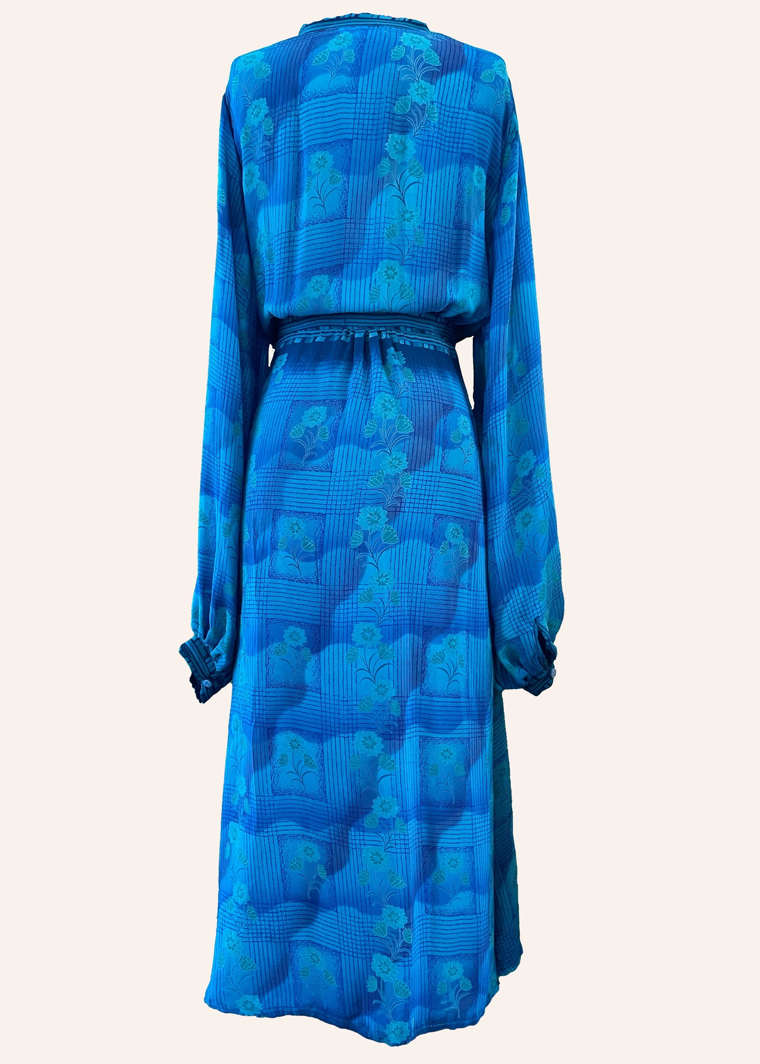 Caladium Wrap Silk Dress ~ Campanula XL