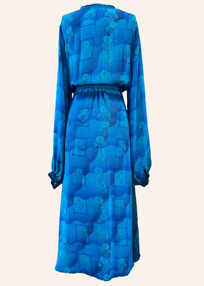 Caladium Wrap Silk Dress ~ Campanula XL