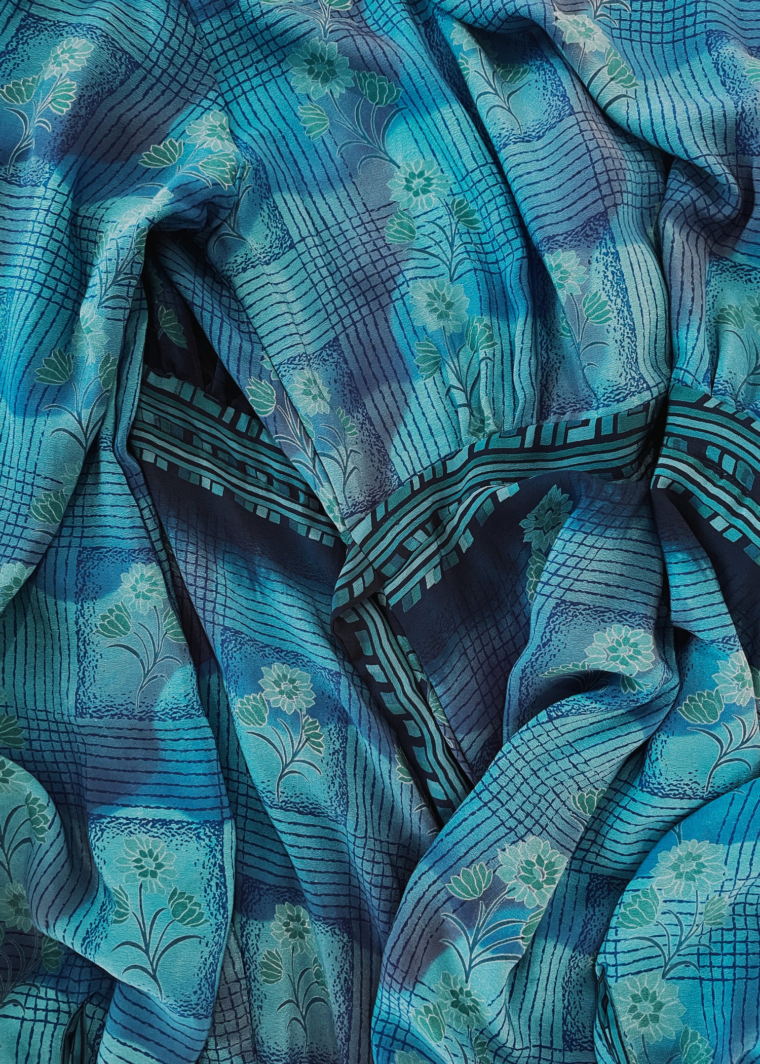 Caladium Wrap Silk Dress ~ Campanula XL