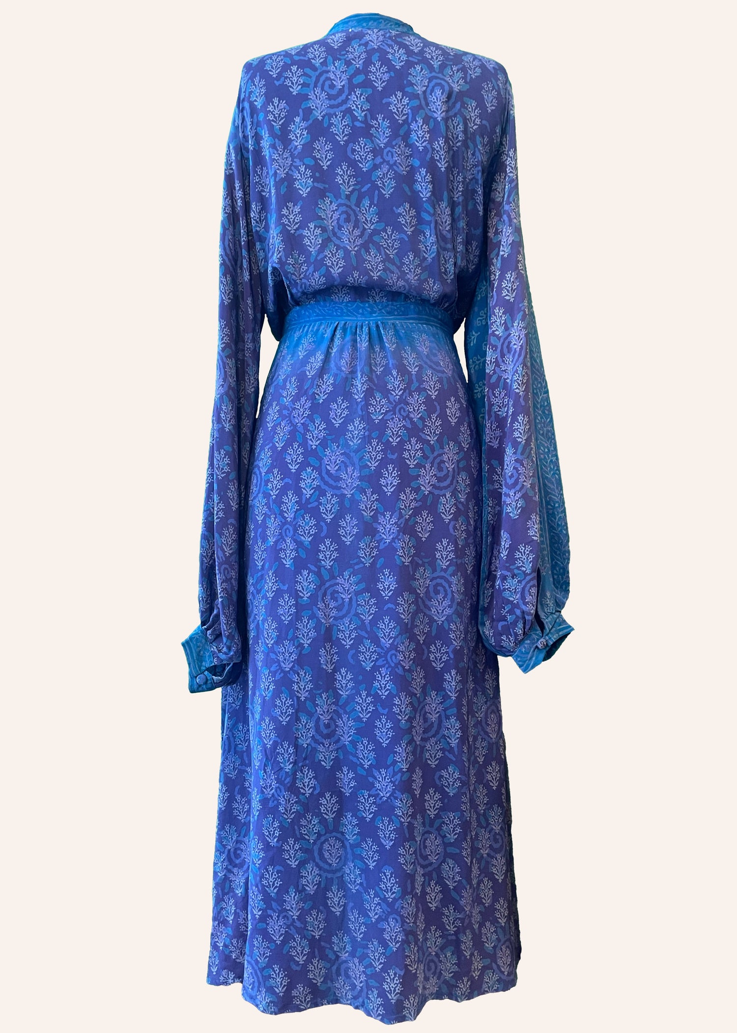 Caladium Wrap Silk Dress ~  Dazzling XL