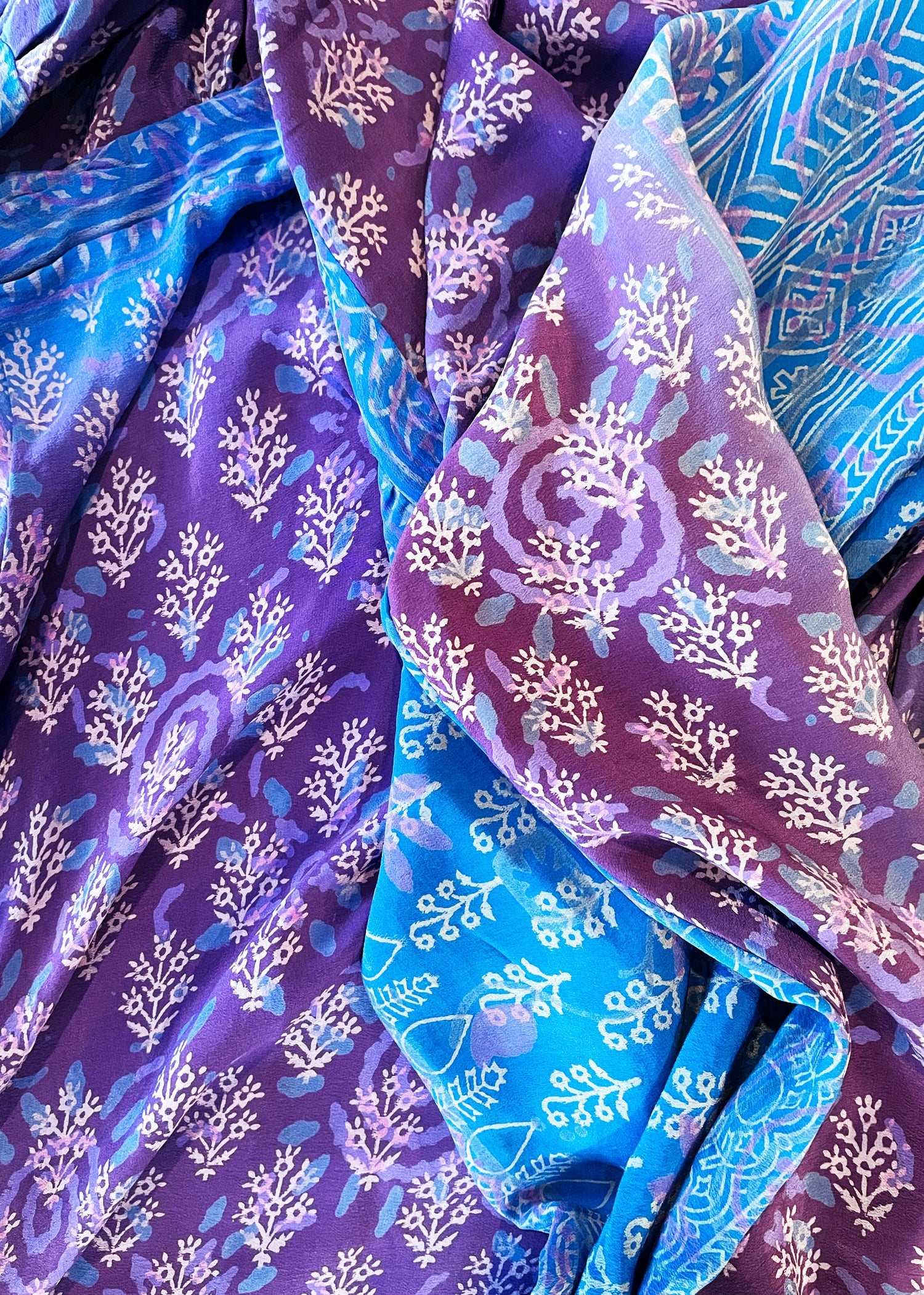 Caladium Wrap Silk Dress ~  Dazzling XL