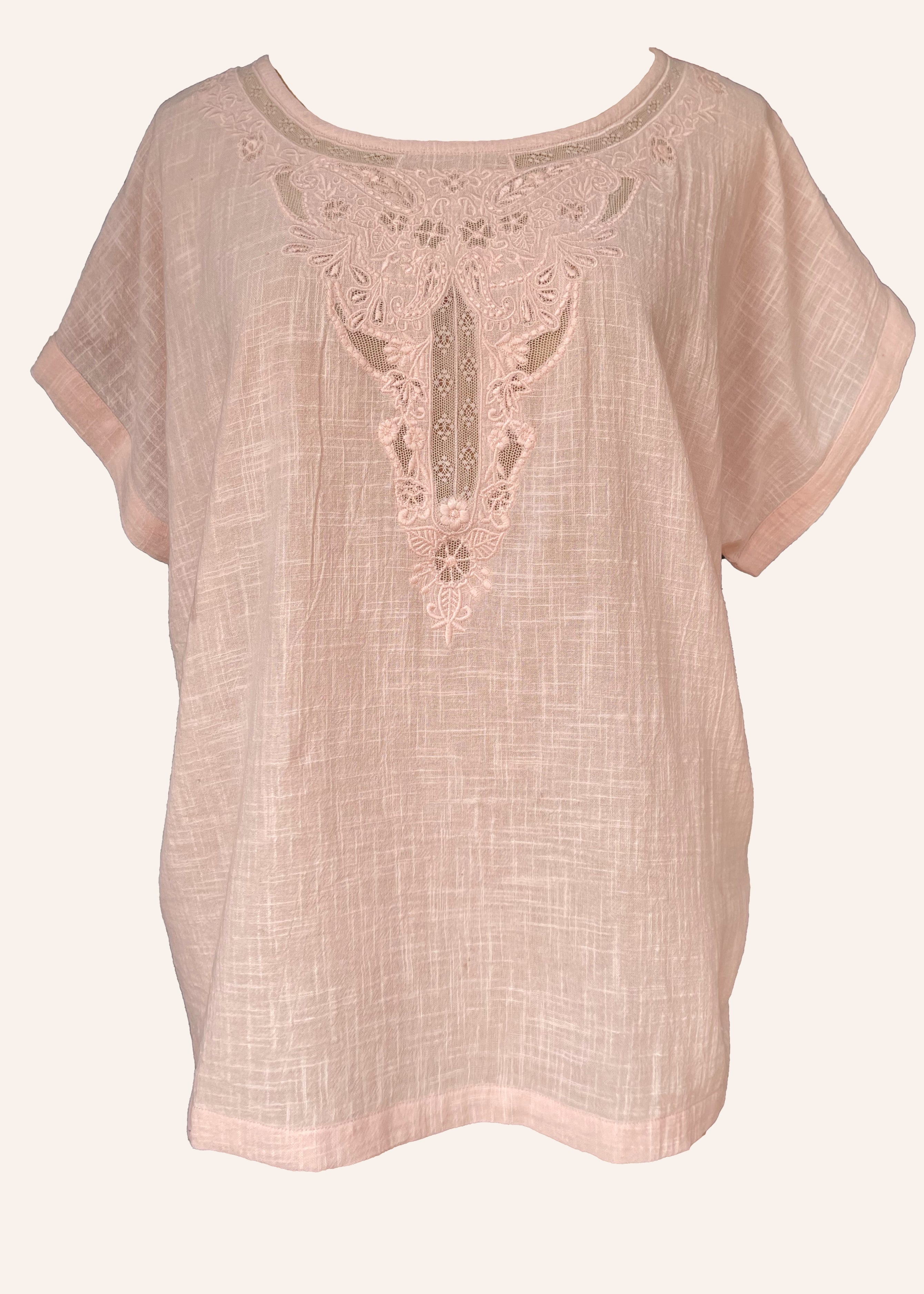 Hybrides Cotton Cut-Work Shirt