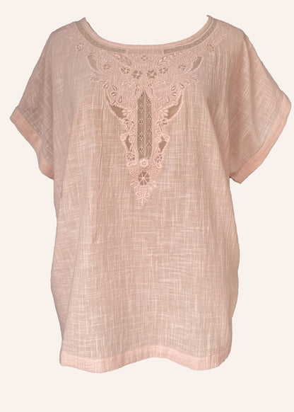 Hybrides Cotton Cut-Work Shirt