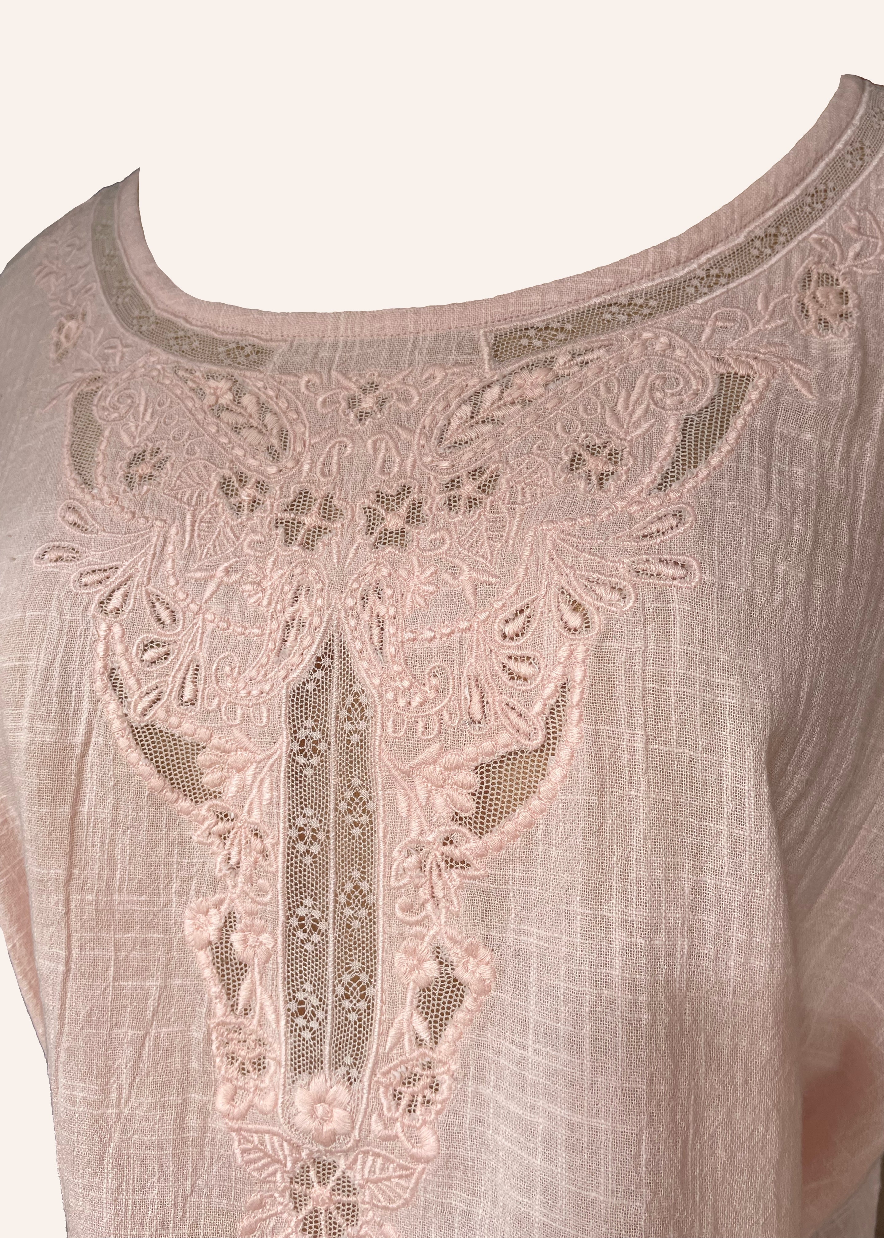Hybrides Cotton Cut-Work Shirt