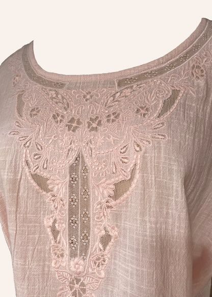 Hybrides Cotton Cut-Work Shirt