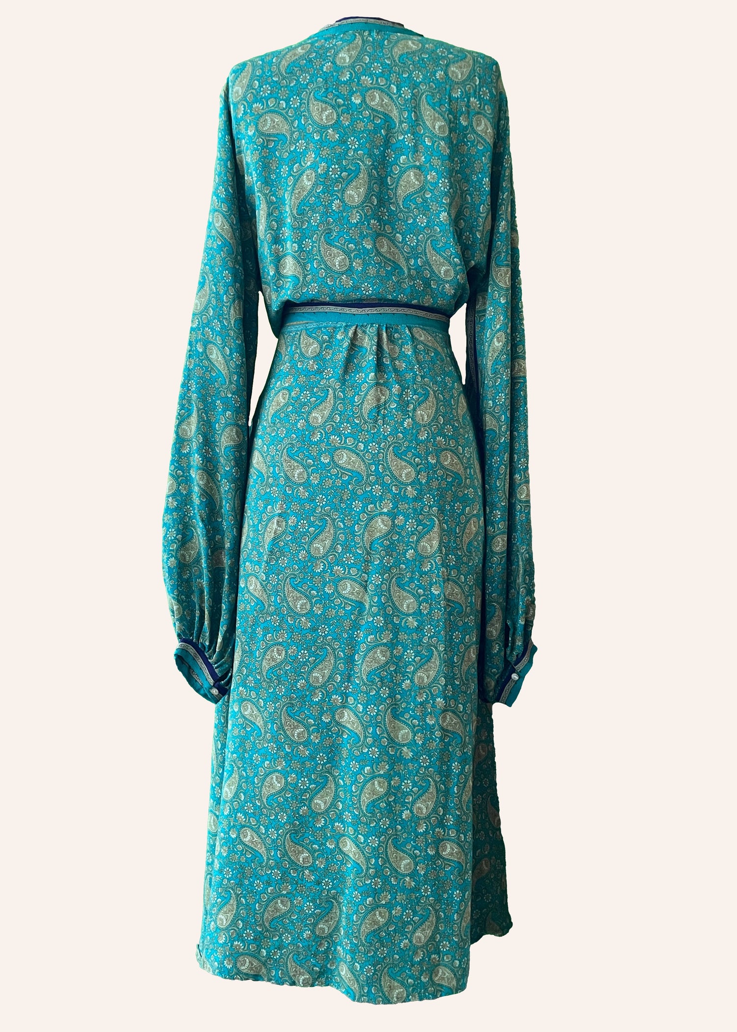 Caladium Wrap Silk Dress ~  Ming XL