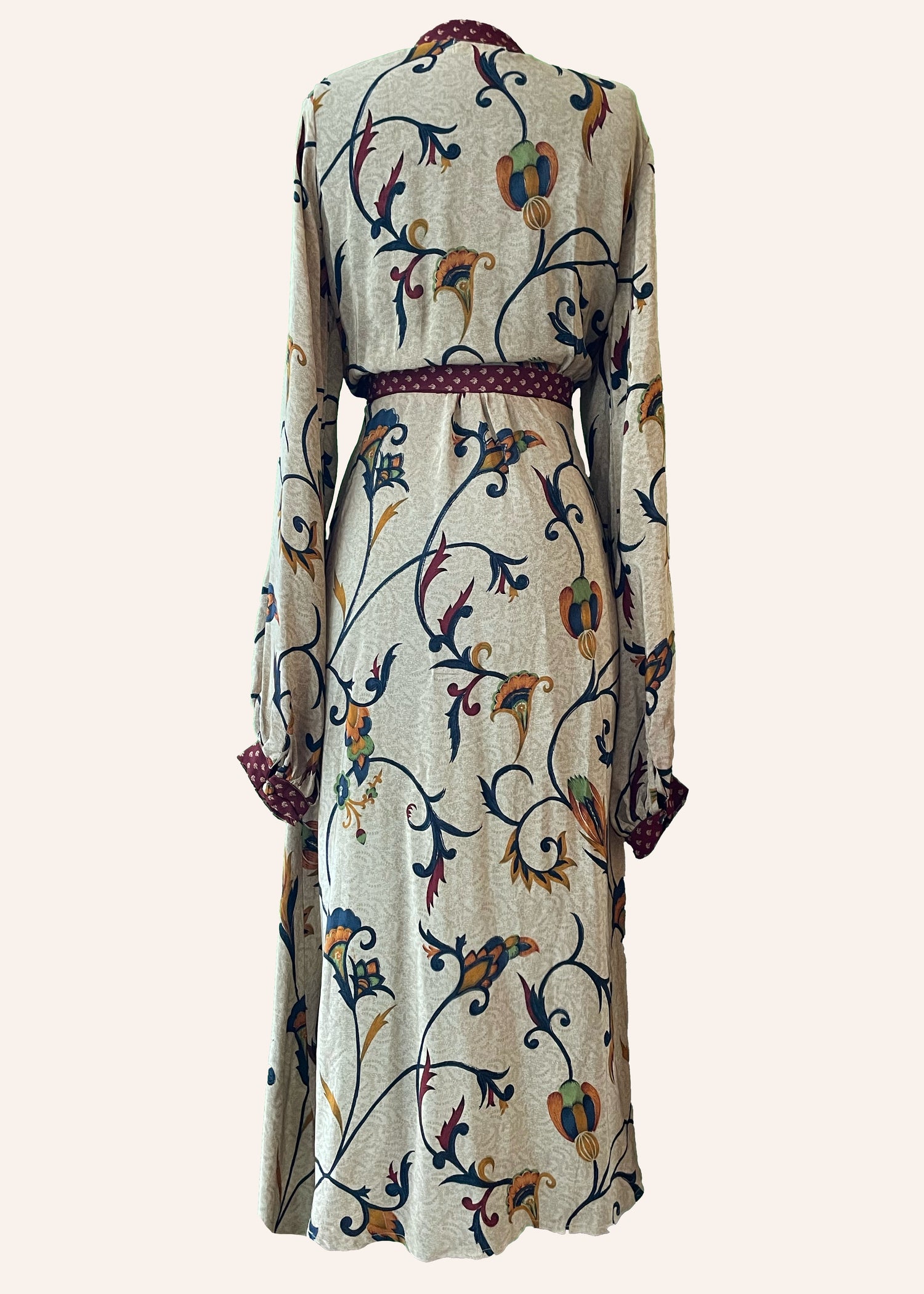 Caladium Wrap Silk Dress ~ Cathay M
