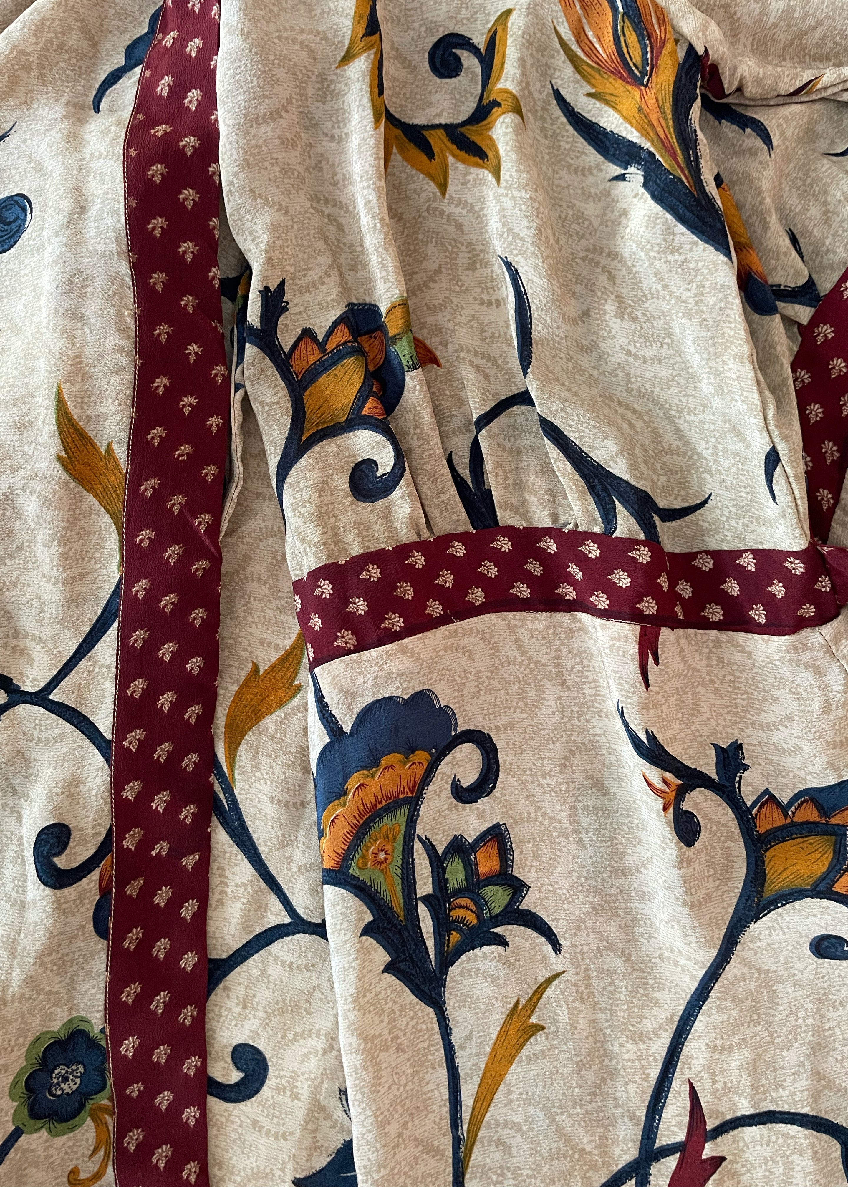 Caladium Wrap Silk Dress ~ Cathay M