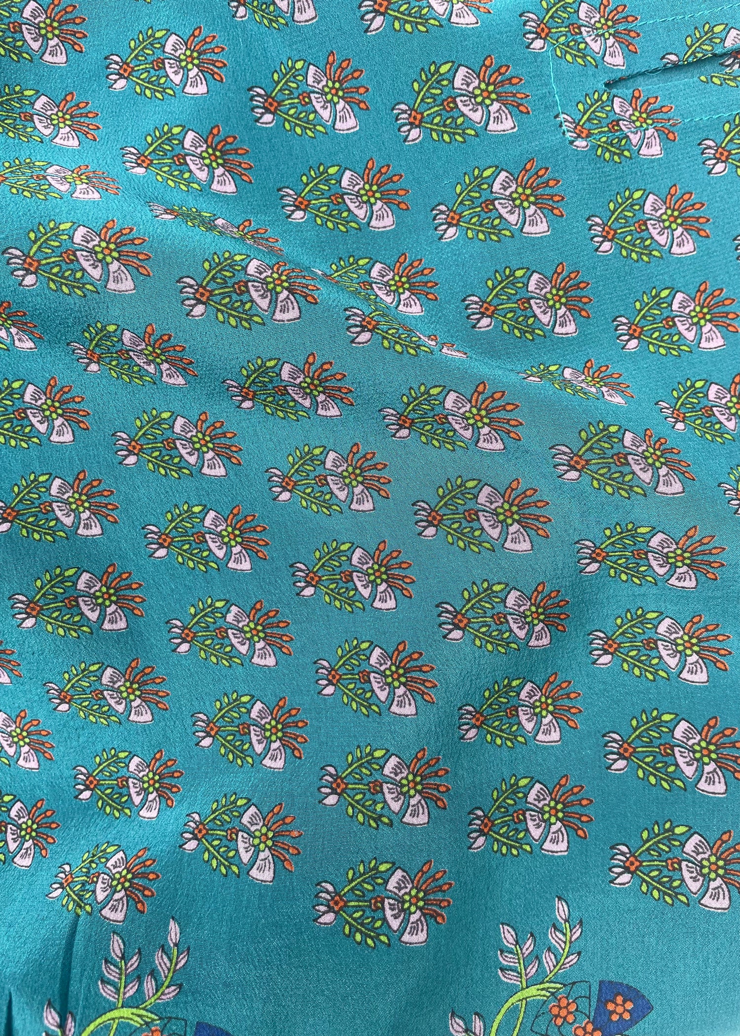 Viola Silk Crepe T-Shirt ~ Riviera XL