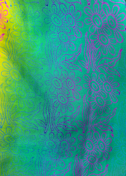 Viola Silk Crepe T-Shirt ~ Flamenco S