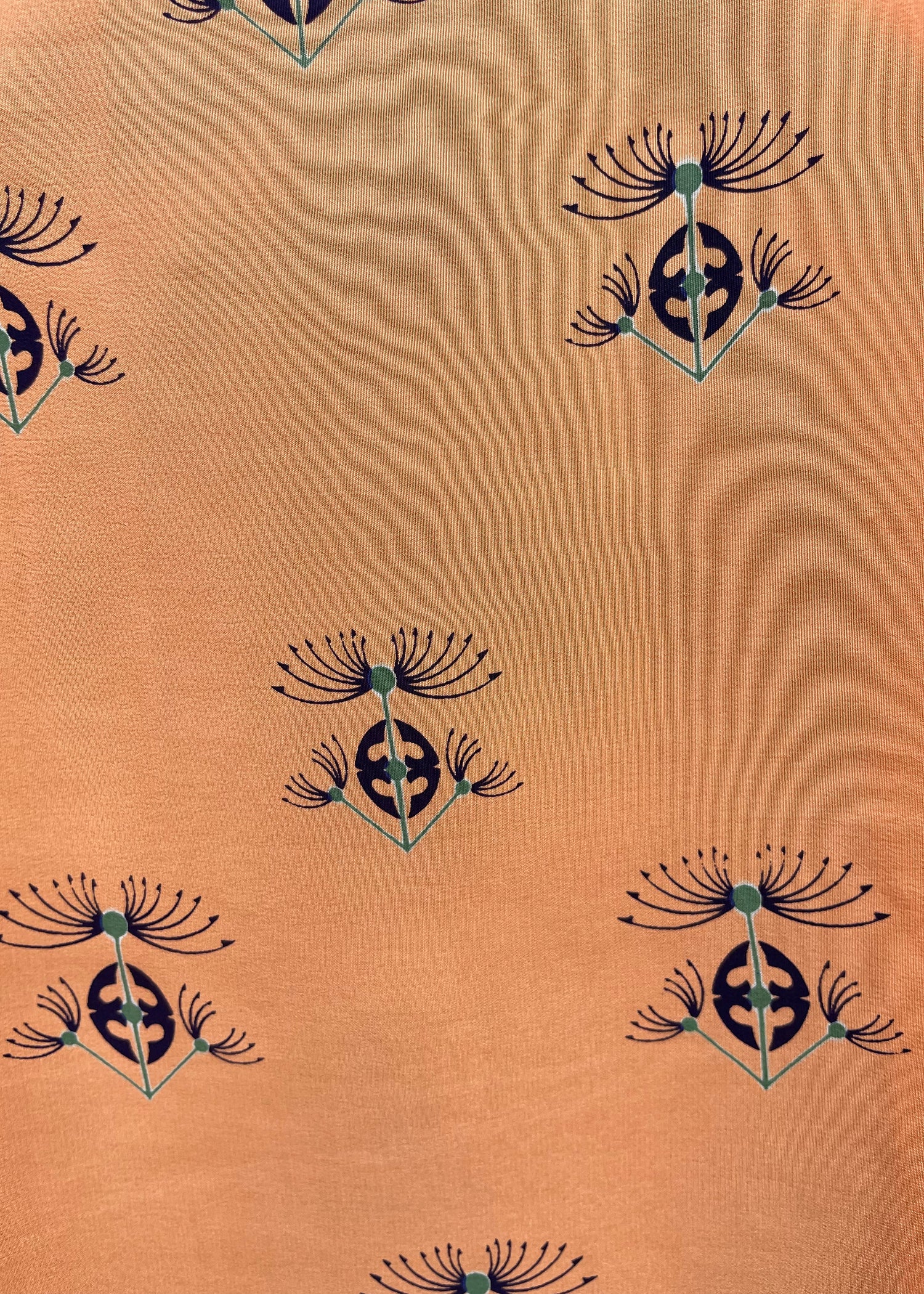 Viola Silk Crepe T-Shirt ~ Peach XL