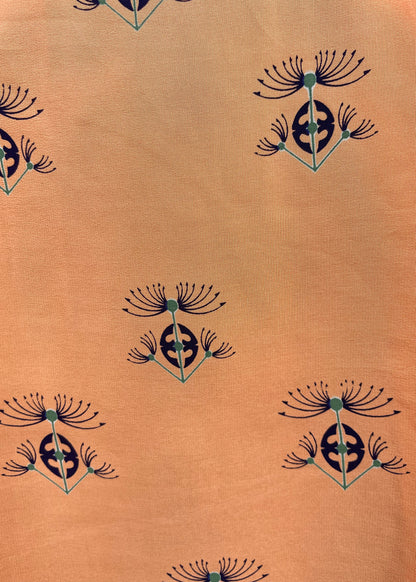 Viola Silk Crepe T-Shirt ~ Peach XL