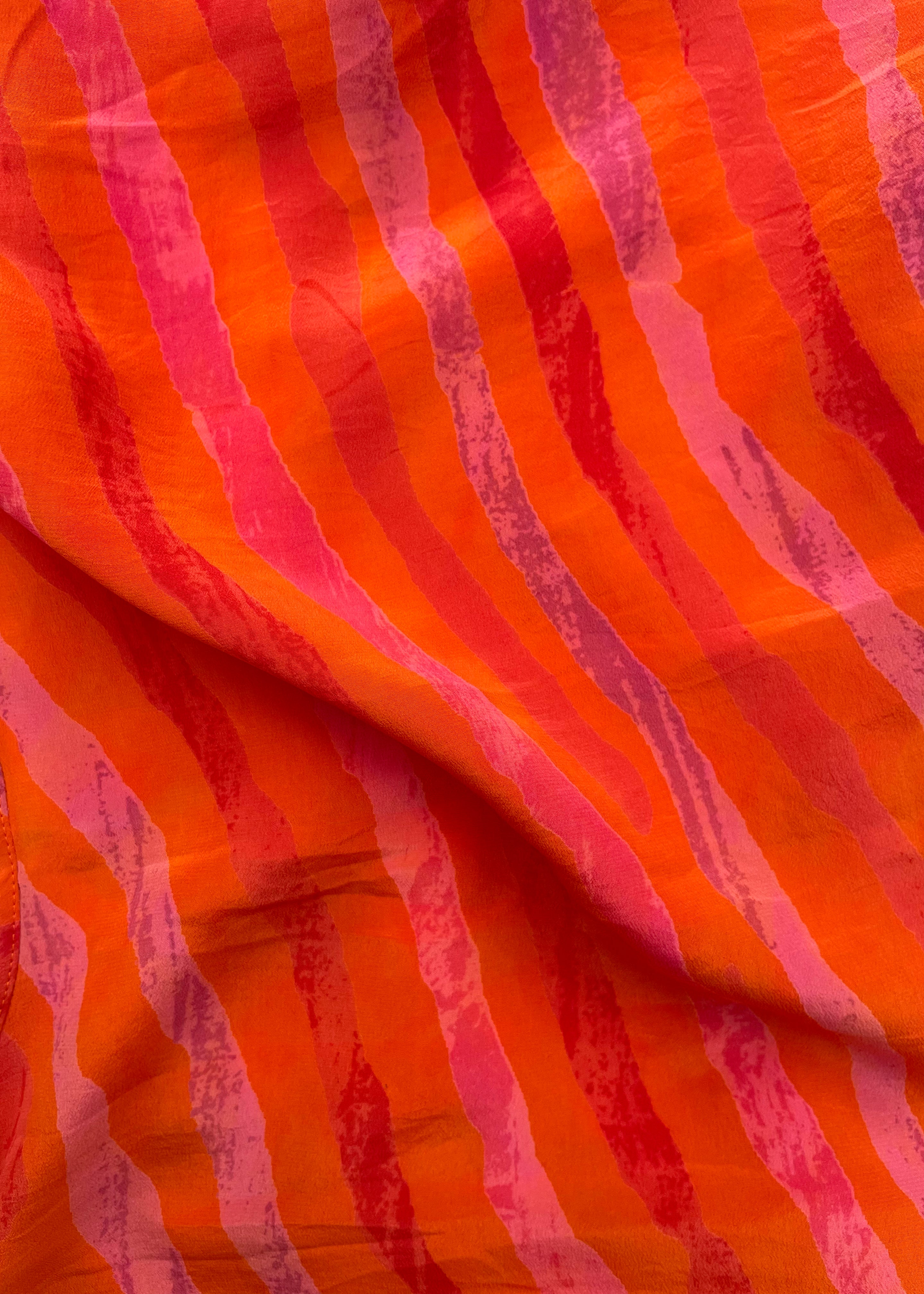 Viola Silk Crepe T-Shirt ~ Flame XS