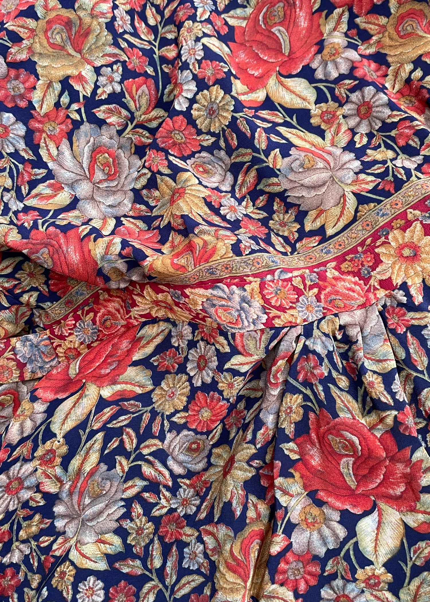 Caladium Wrap Silk Dress ~ Dragonfly L