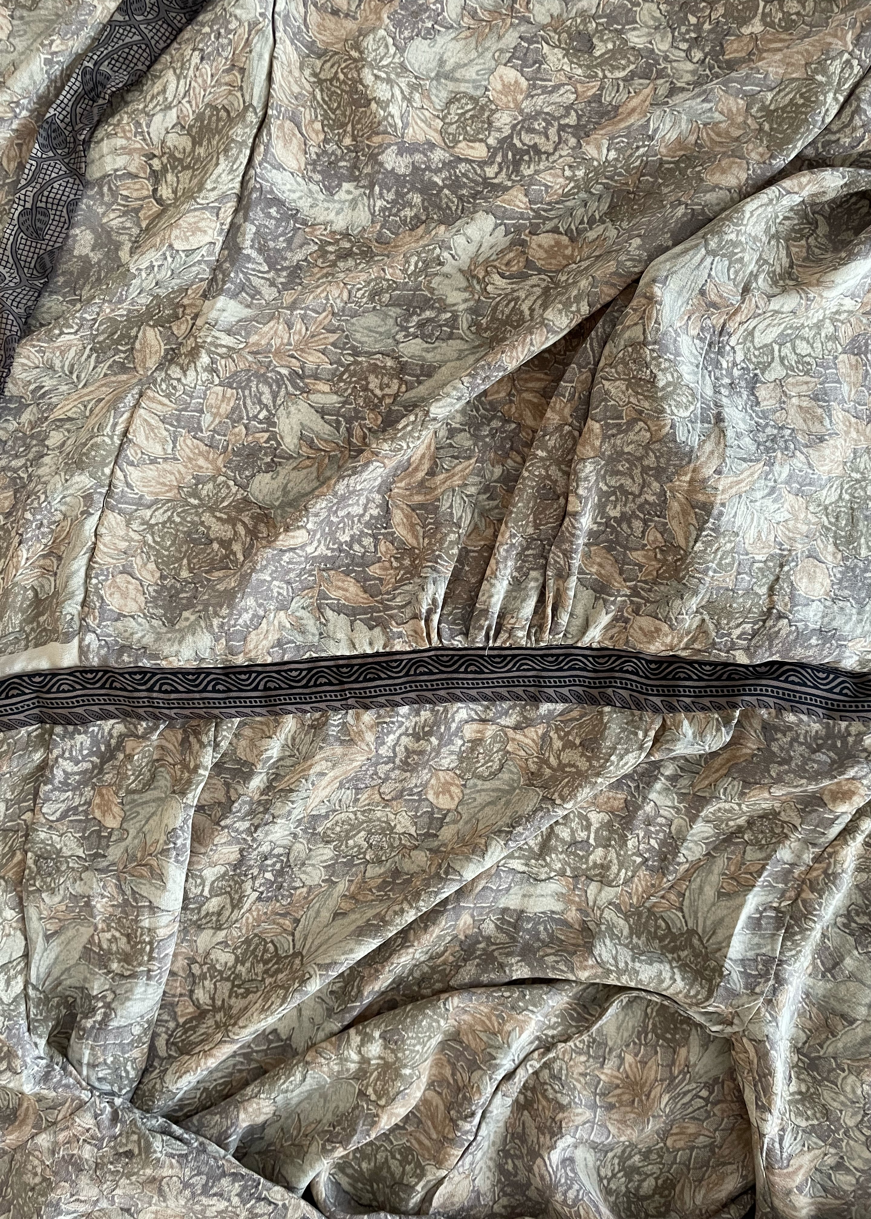 Caladium Silk Wrap Dress ~ Haze XS