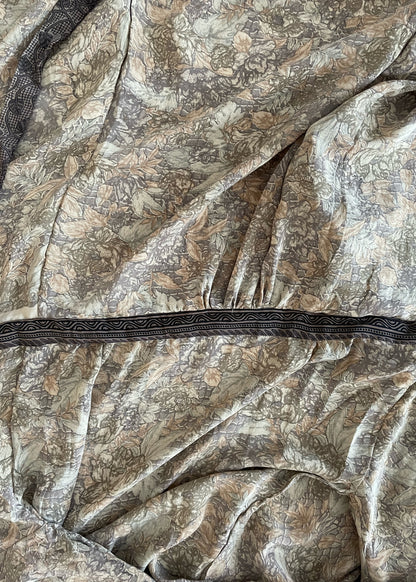 Caladium Silk Wrap Dress ~ Haze XS
