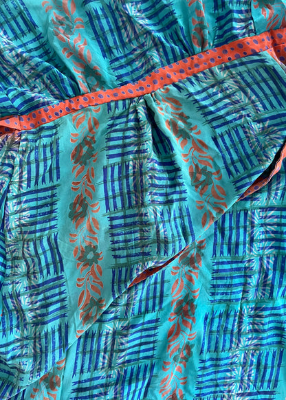 Caladium Silk Wrap Dress ~ Mecca XS
