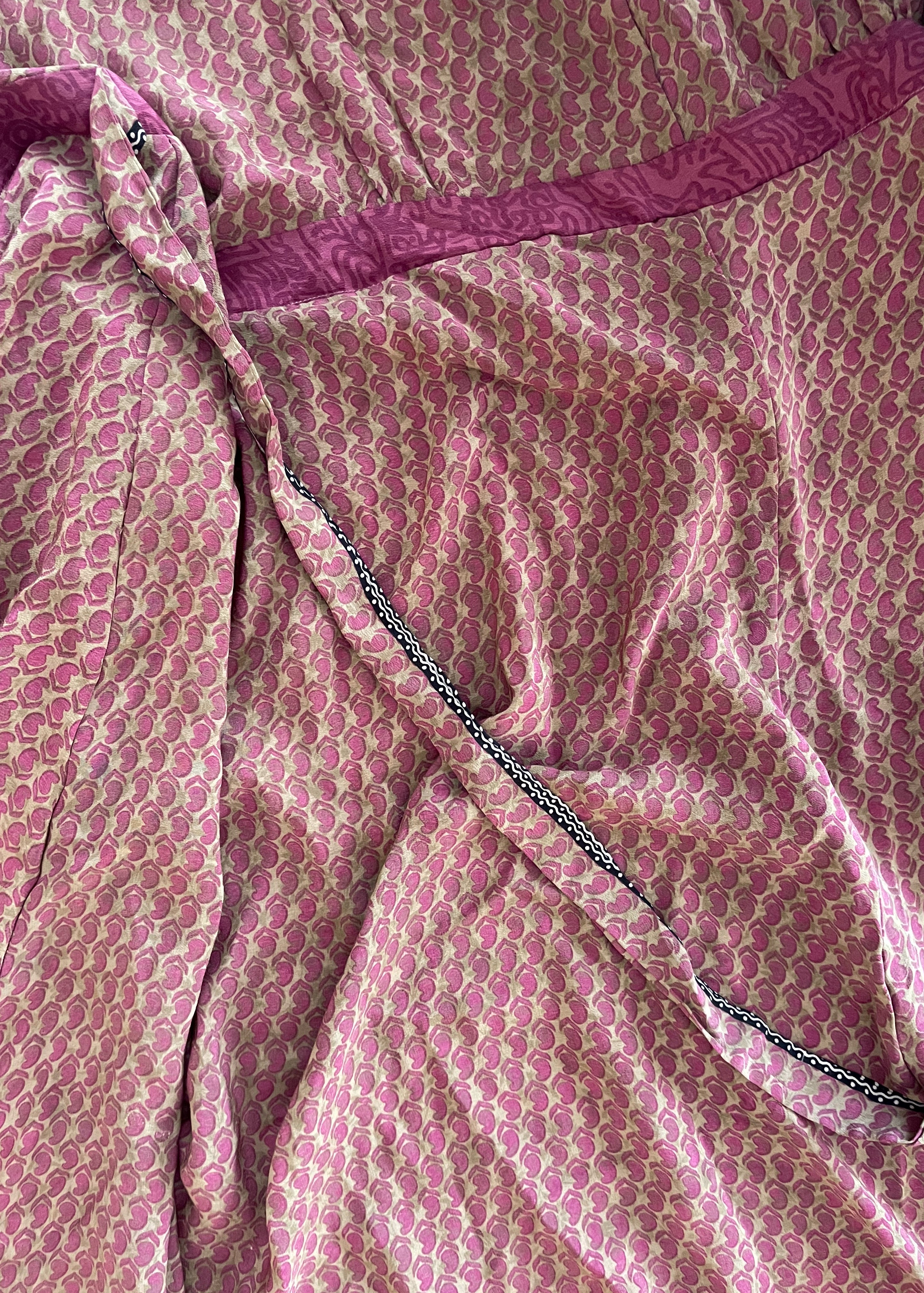 Caladium Silk Wrap Dress ~ Deco XS