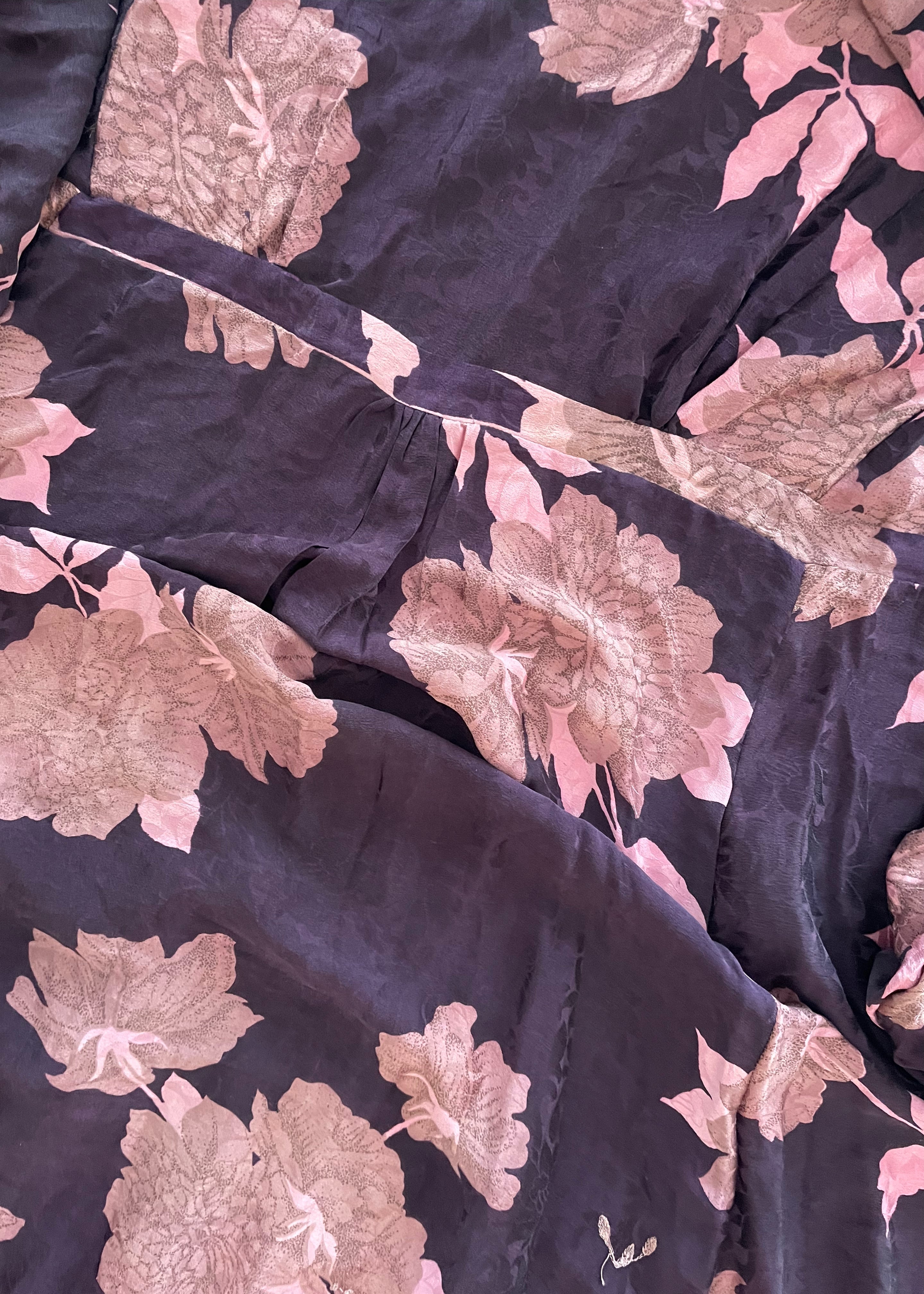 Caladium Silk Wrap Dress ~ Hortensia XS