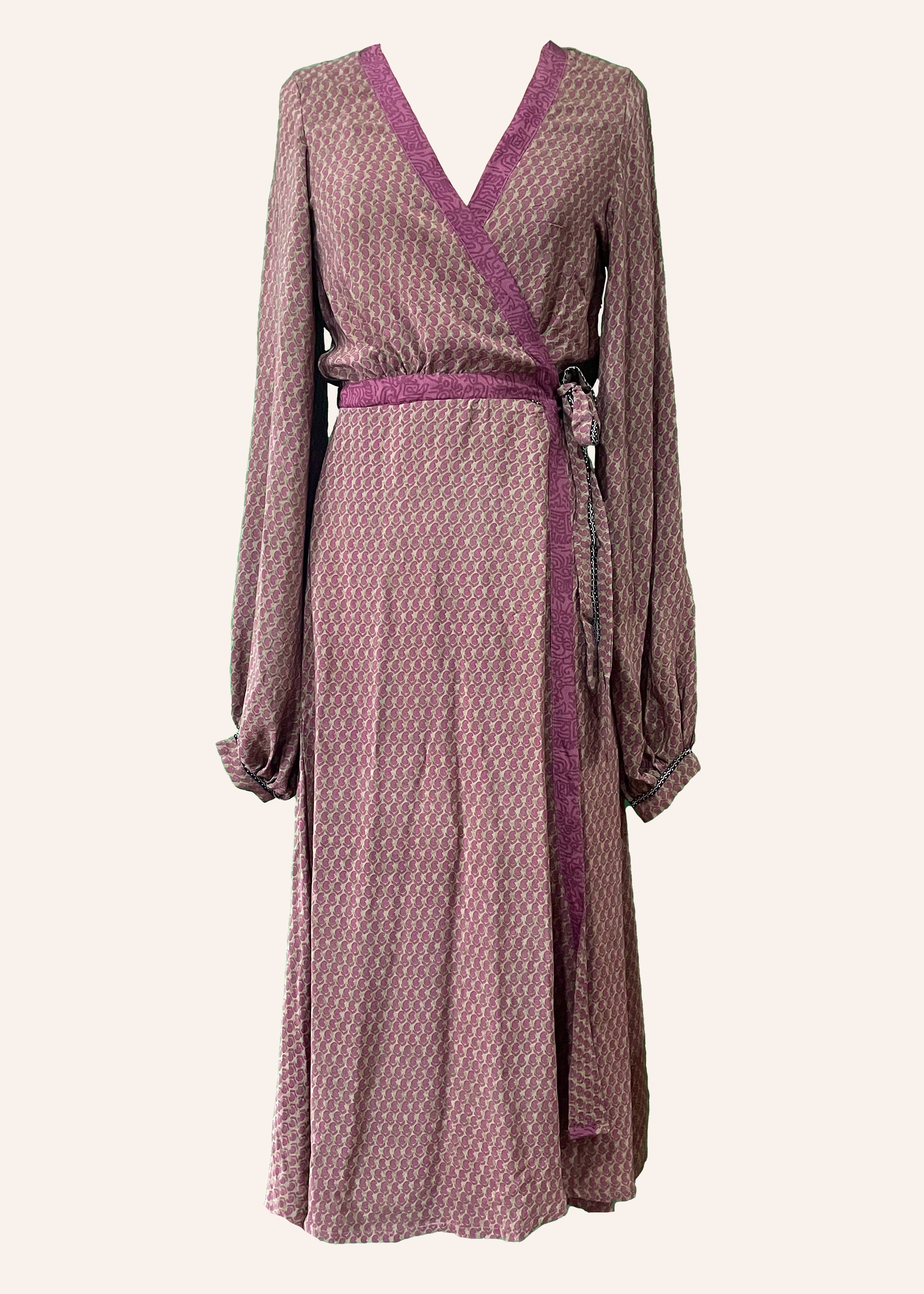 Caladium Silk Wrap Dress ~ Deco XS