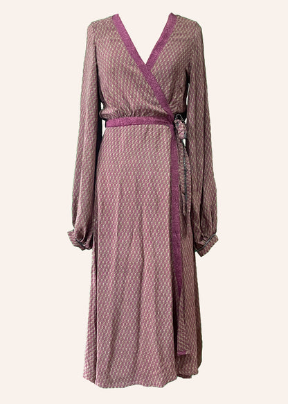 Caladium Silk Wrap Dress ~ Deco XS