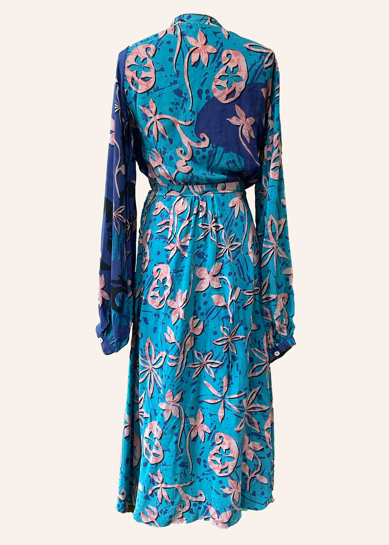 Caladium Wrap Silk Dress ~ Aster L