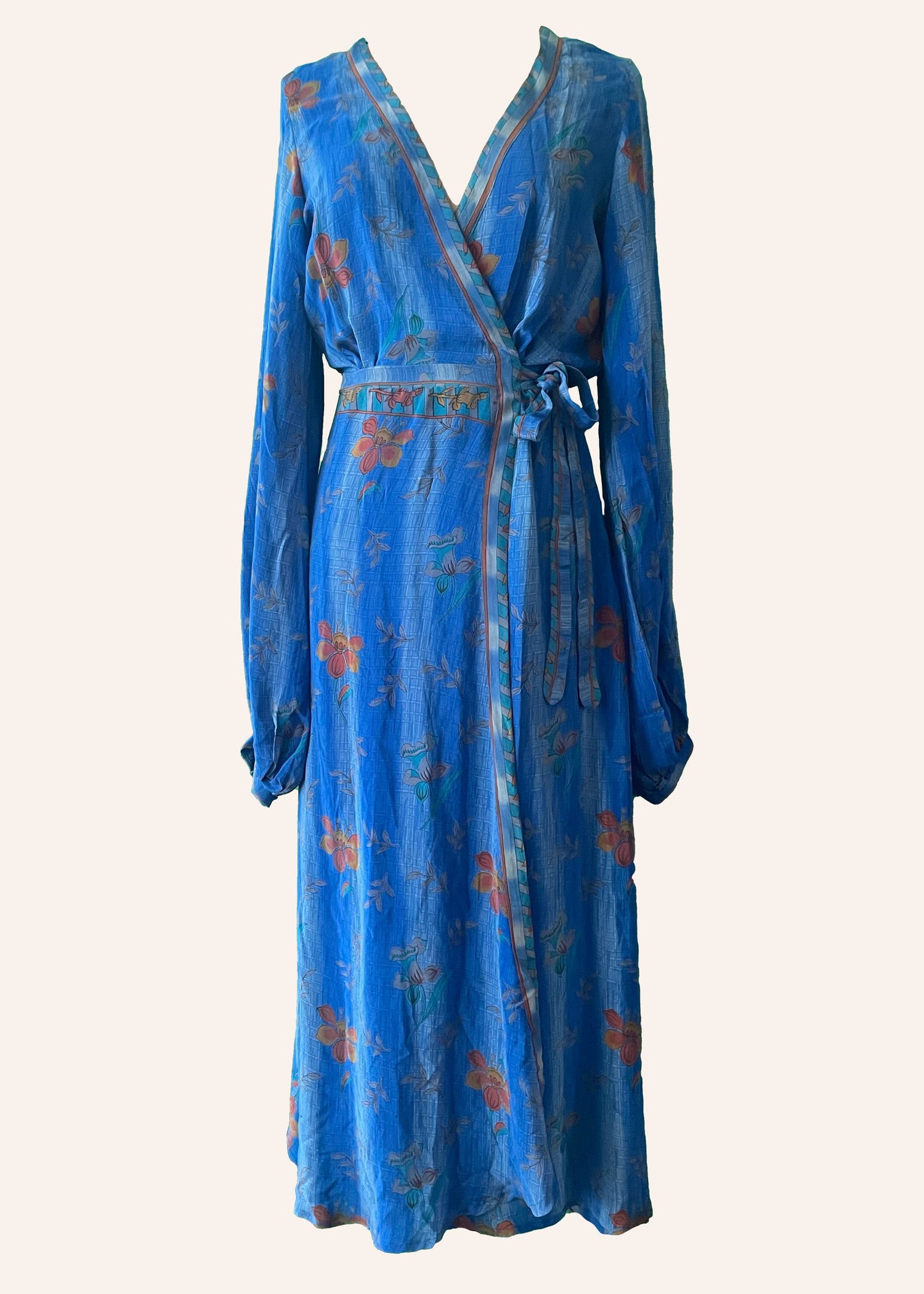 Caladium Silk Wrap Dress ~ Aquarius XS