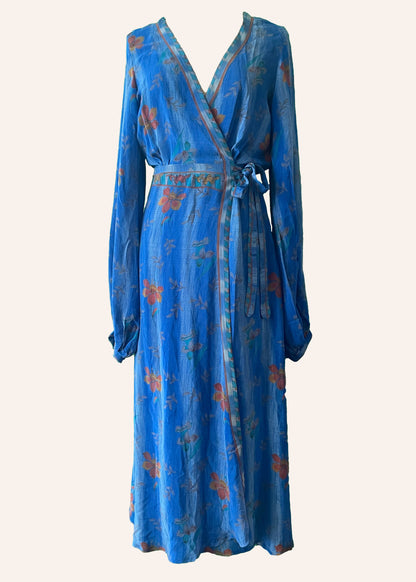 Caladium Silk Wrap Dress ~ Aquarius XS