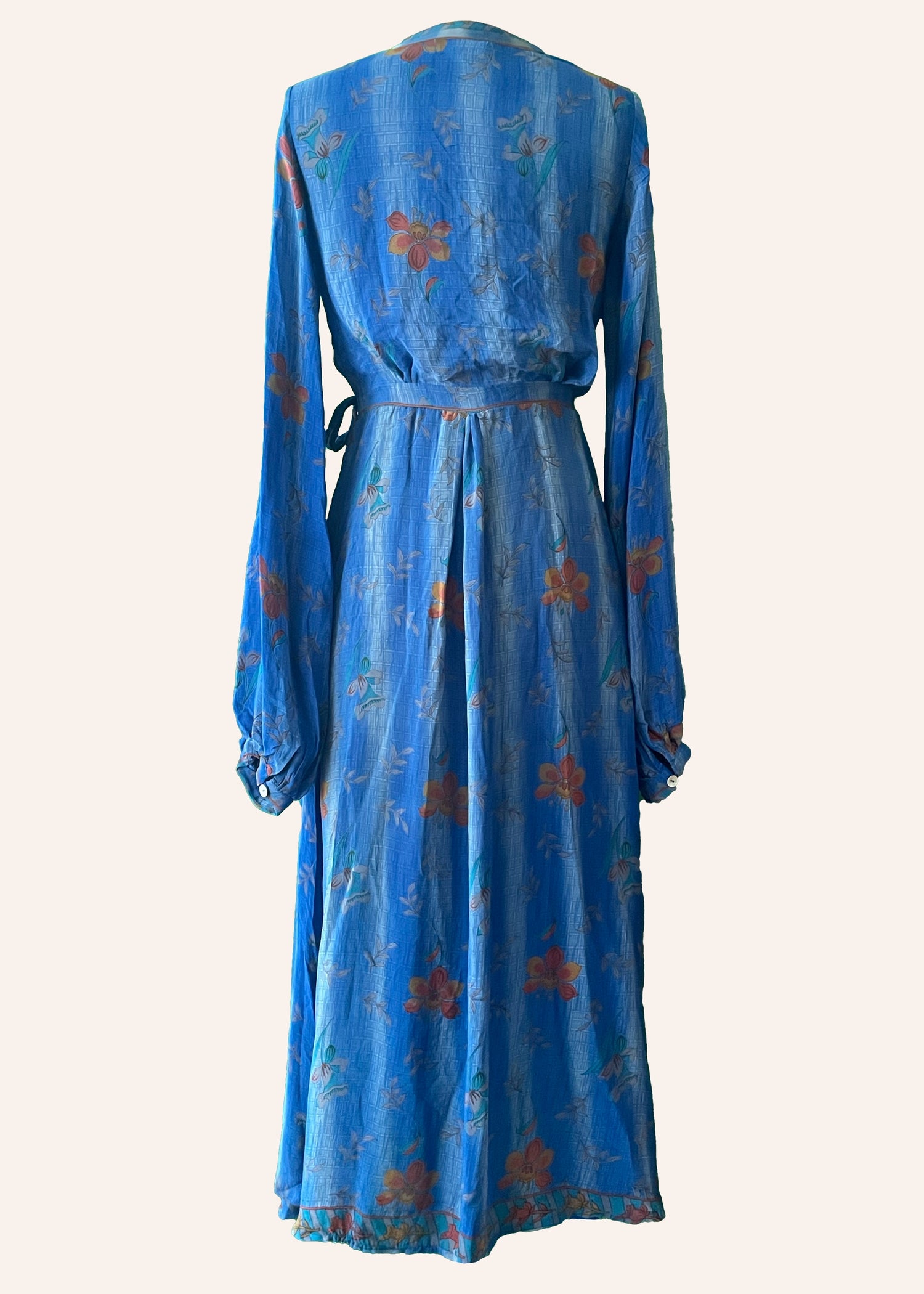 Caladium Silk Wrap Dress ~ Aquarius XS