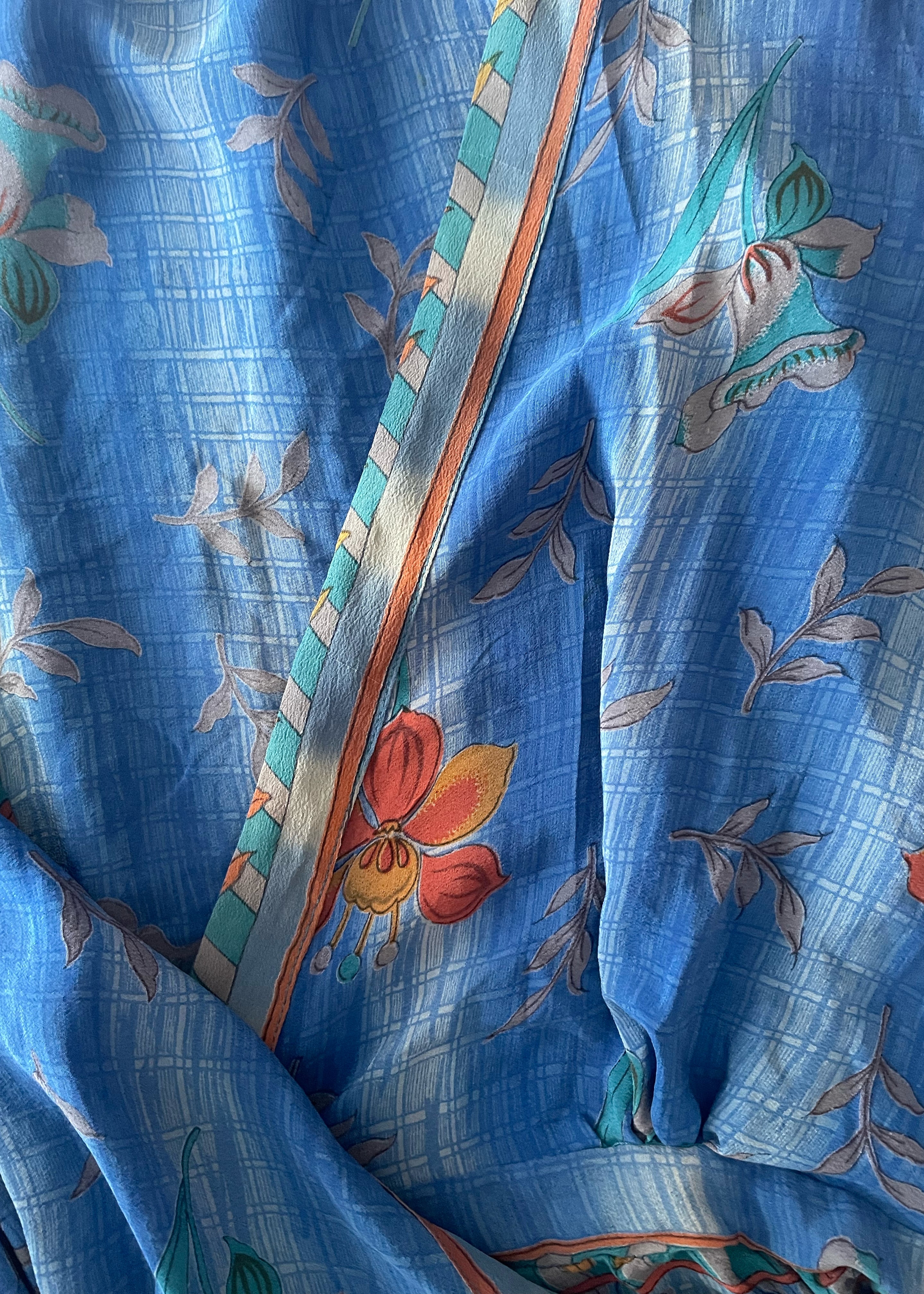 Caladium Silk Wrap Dress ~ Aquarius XS