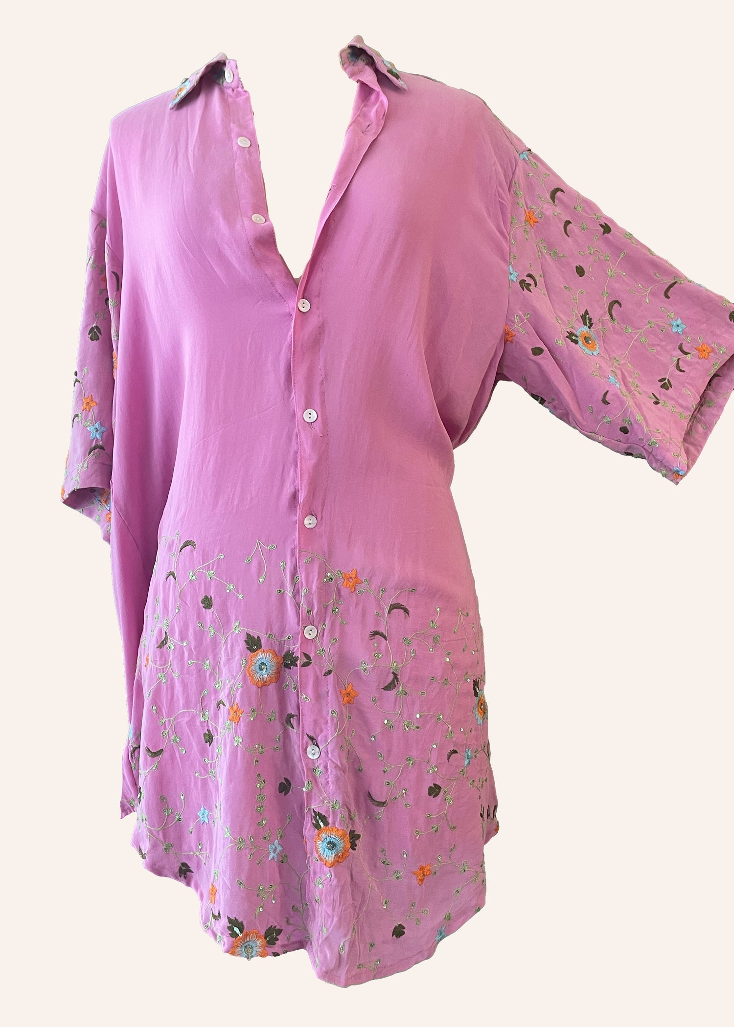 Astralagus Silk Crepe Oversized Shirt ~ Baroque