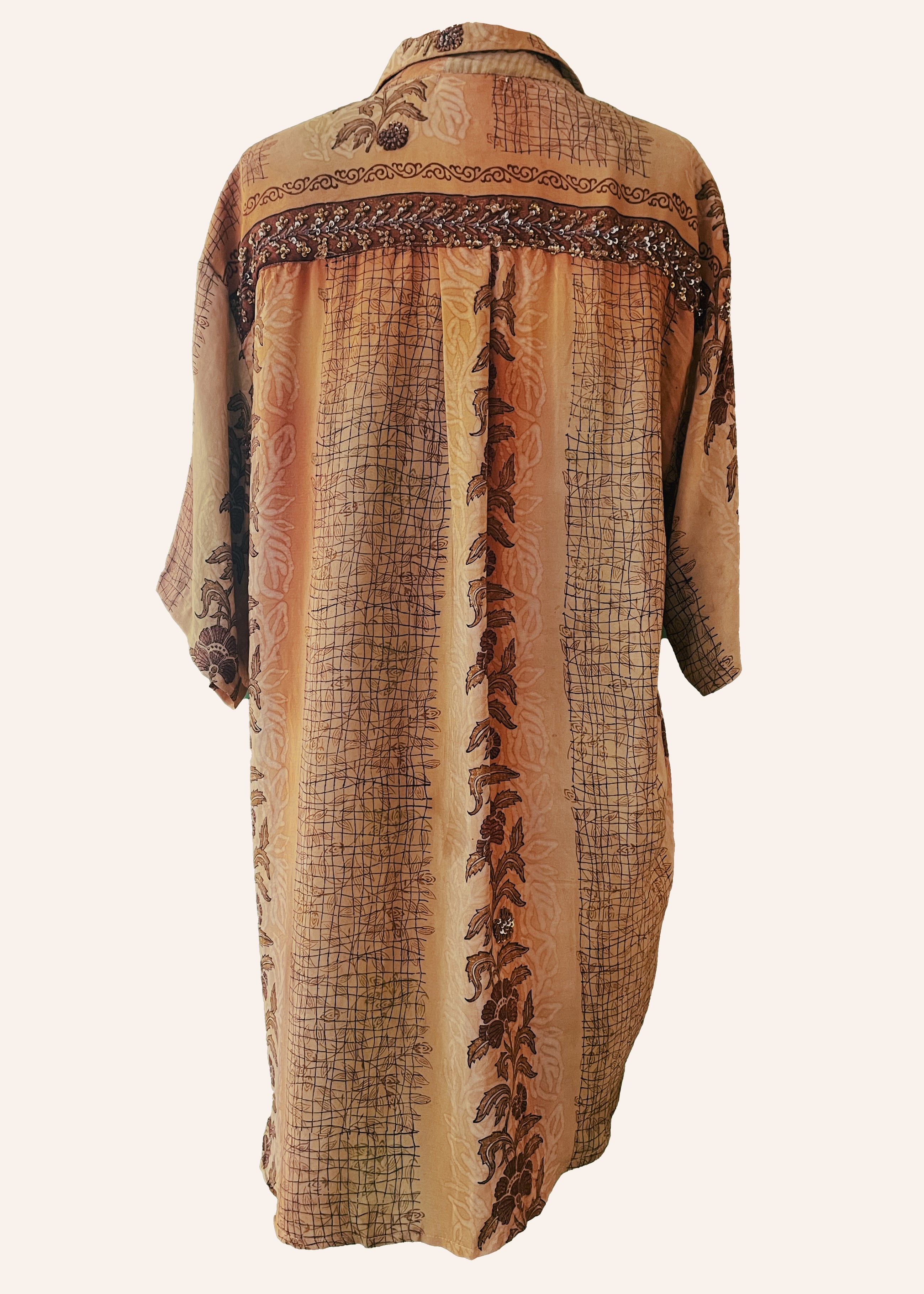 Astralagus Silk Crepe Oversized Shirt ~ Teaberry