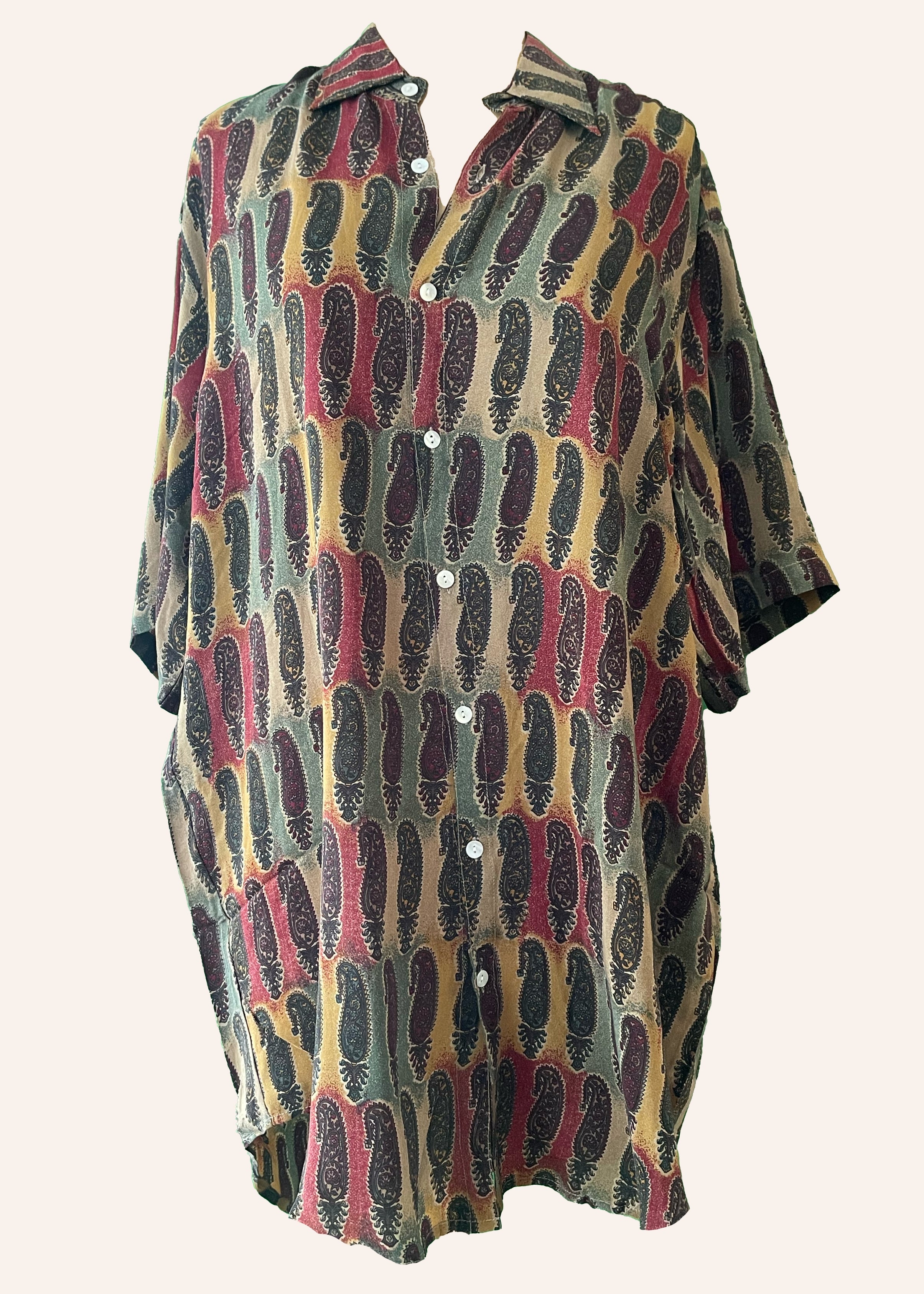 Astralagus Silk Crepe Oversized Shirt ~ Bellwether