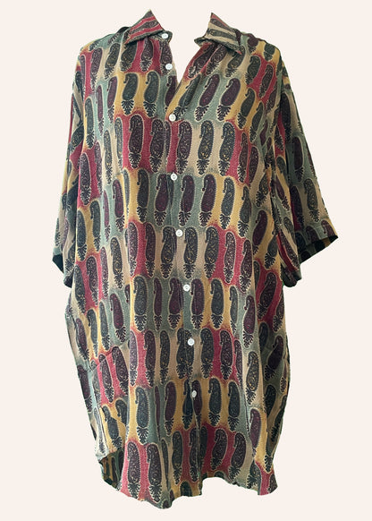 Astralagus Silk Crepe Oversized Shirt ~ Bellwether
