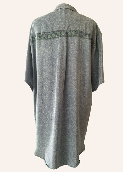 Astralagus Silk Crepe Oversized Shirt ~ Smoulder