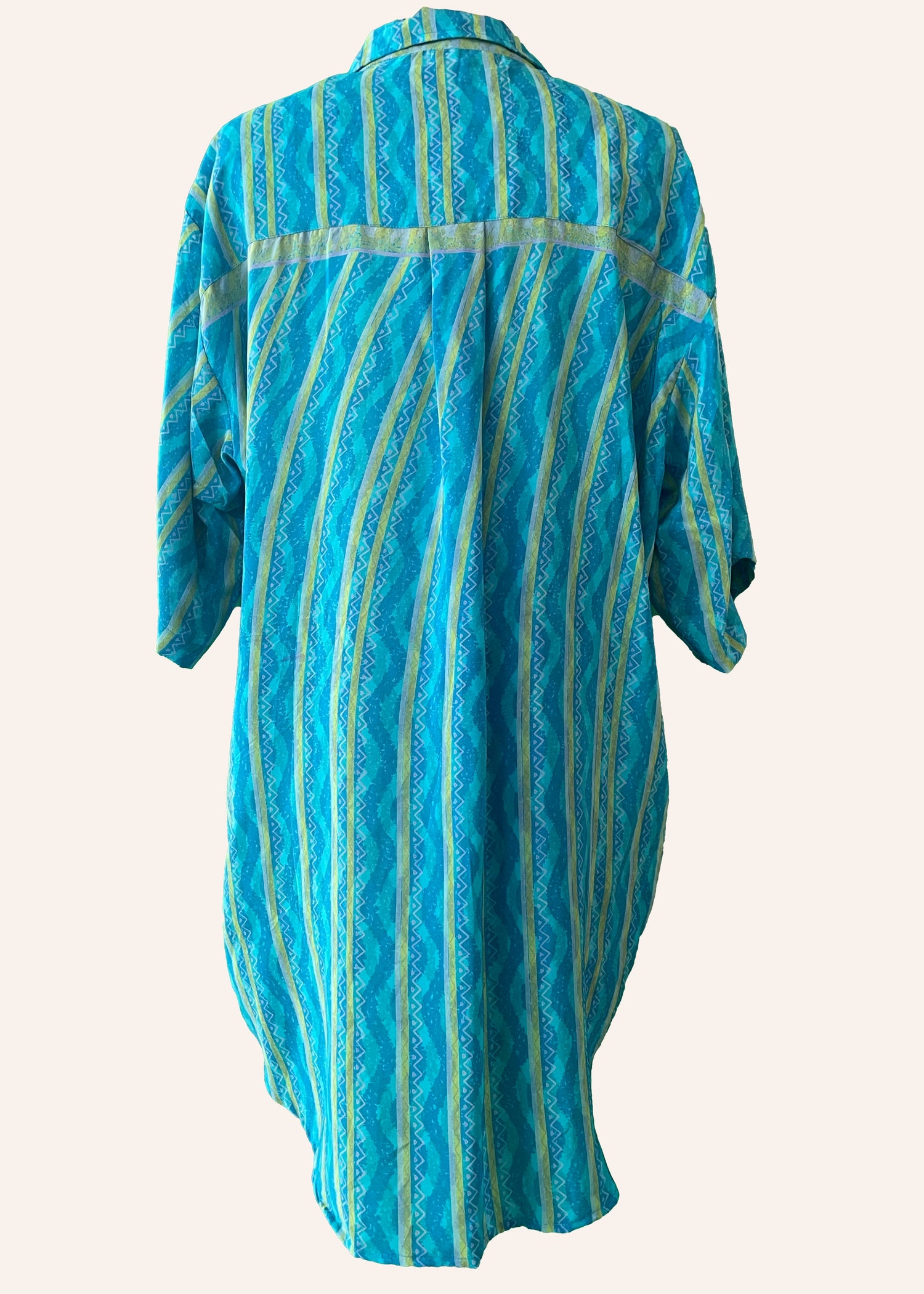 Astralagus Silk Crepe Oversized Shirt ~ Oceania