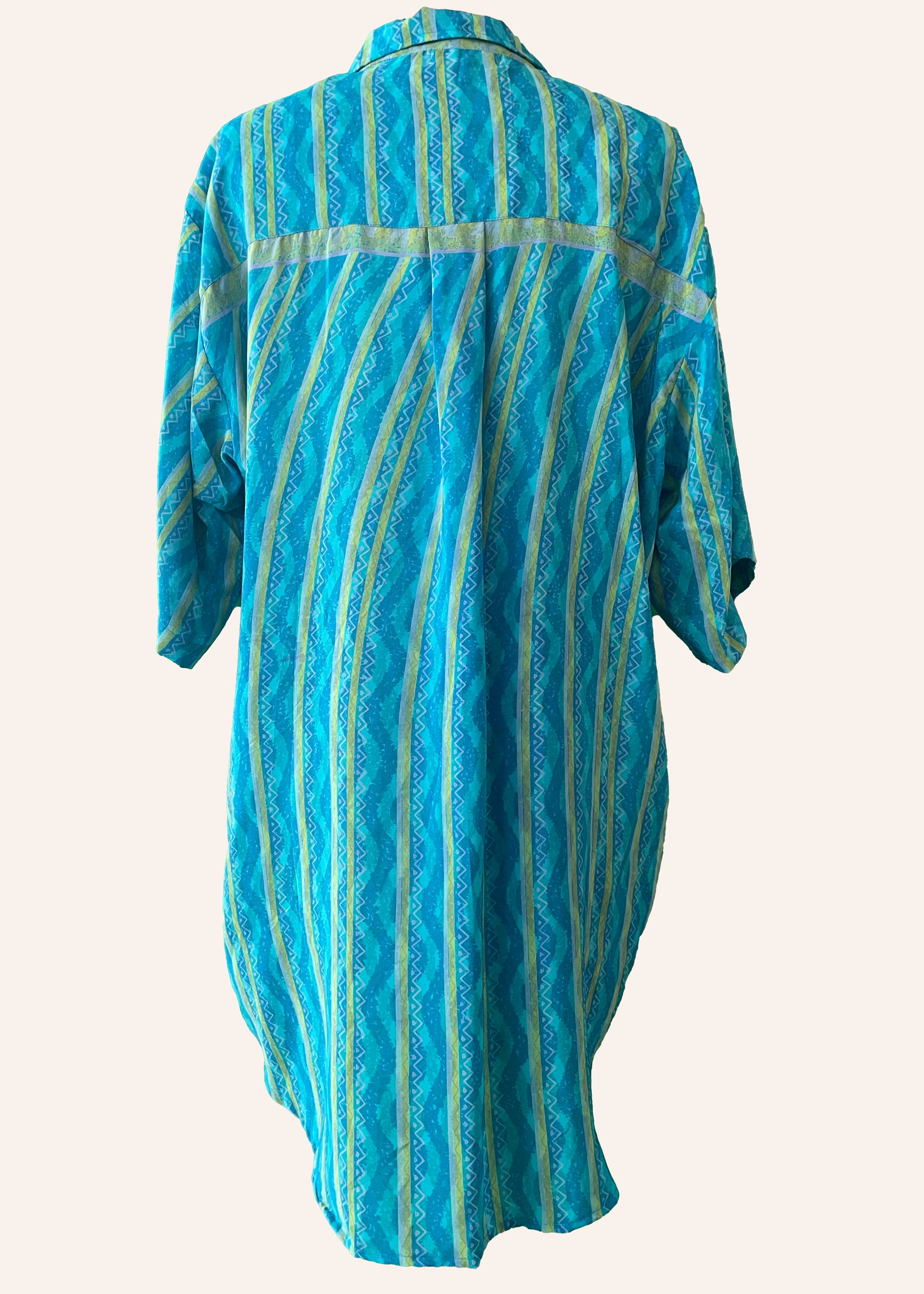 Astralagus Silk Crepe Oversized Shirt ~ Oceania
