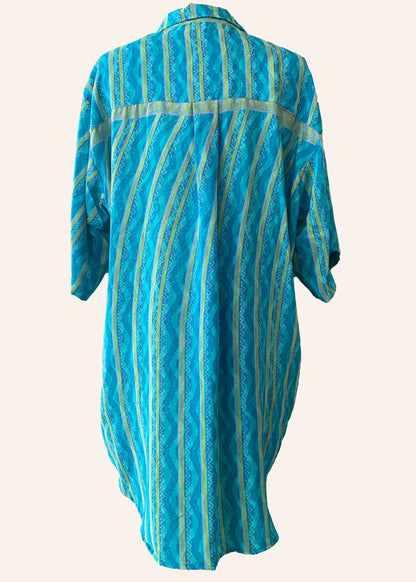 Astralagus Silk Crepe Oversized Shirt ~ Oceania