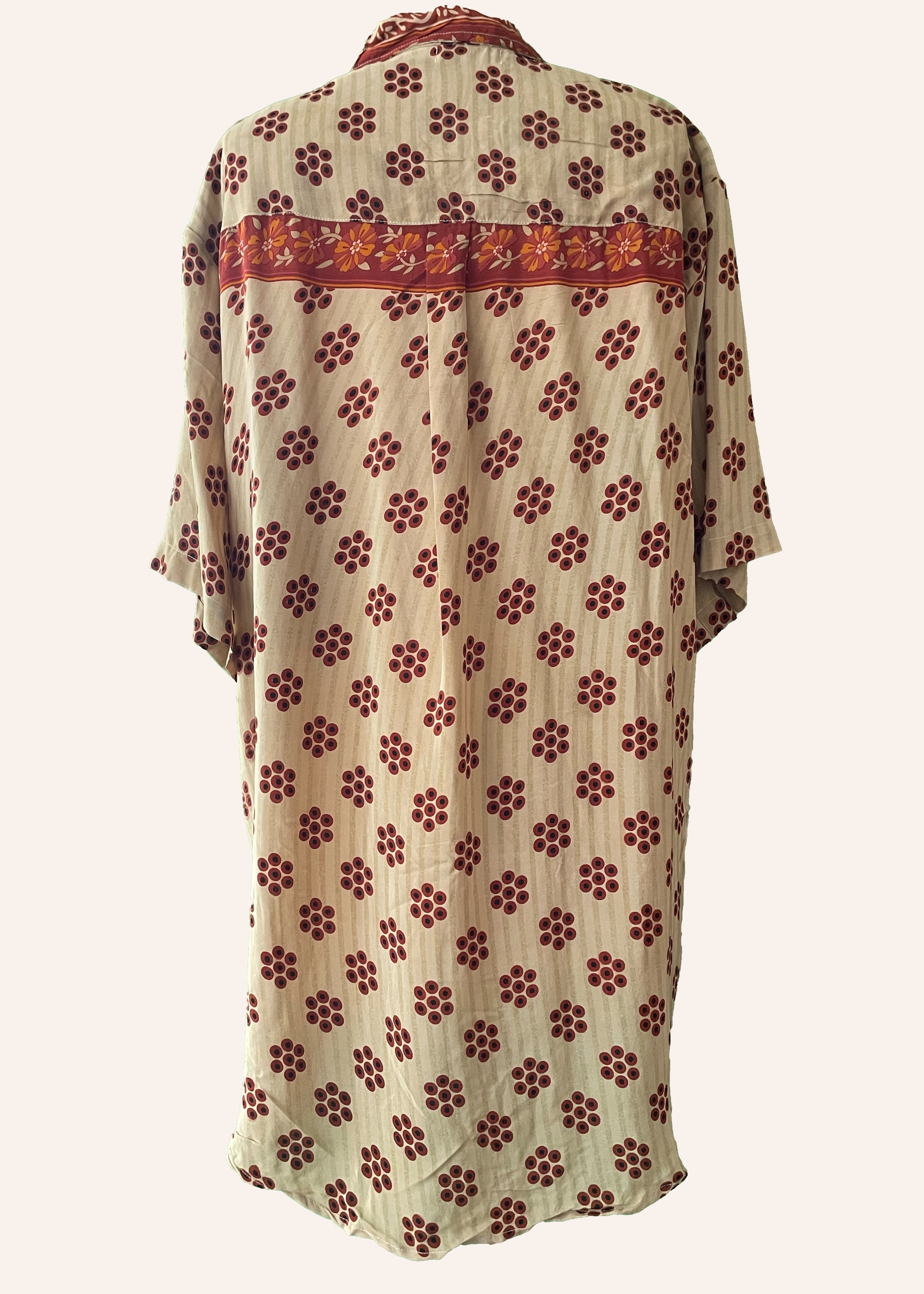 Astralagus Silk Crepe Oversized Shirt ~ Picante