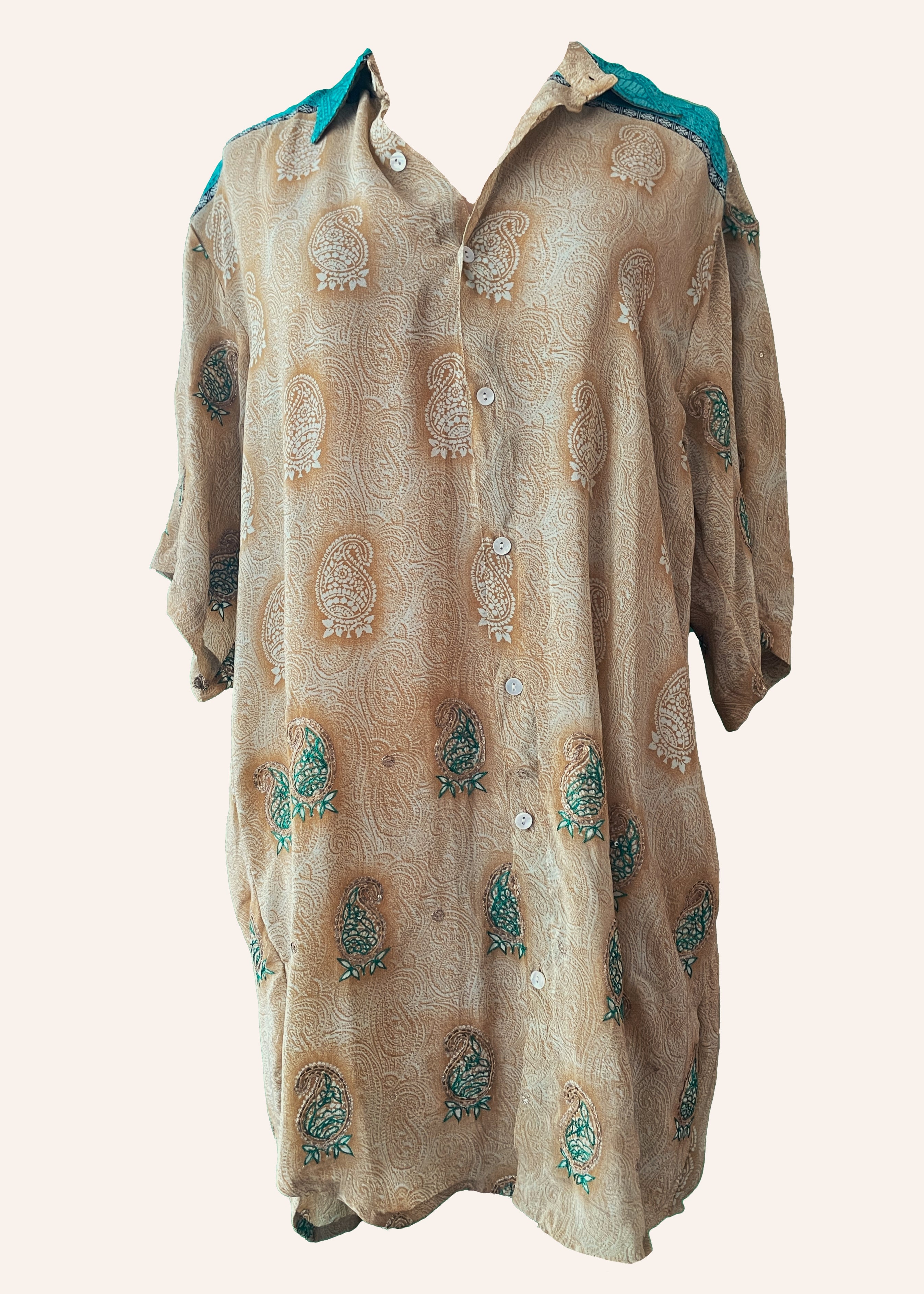 Astralagus Silk Crepe Oversized Shirt ~ Overland