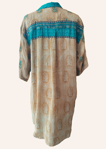 Astralagus Silk Crepe Oversized Shirt ~ Overland